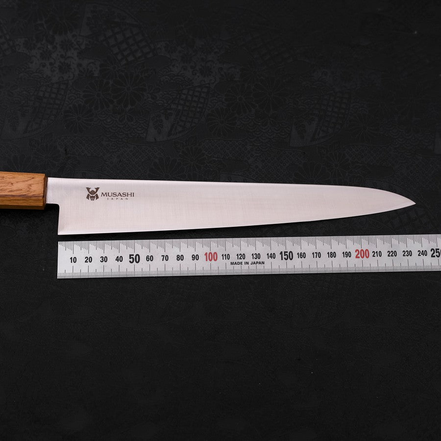 Premium Sujihiki Japanese Chef Knife 240mm - AUS 10 High Carbon Steel with Polished Oak Handle - Perfect for Slicing Sashimi, Meat & Sushi Preparation