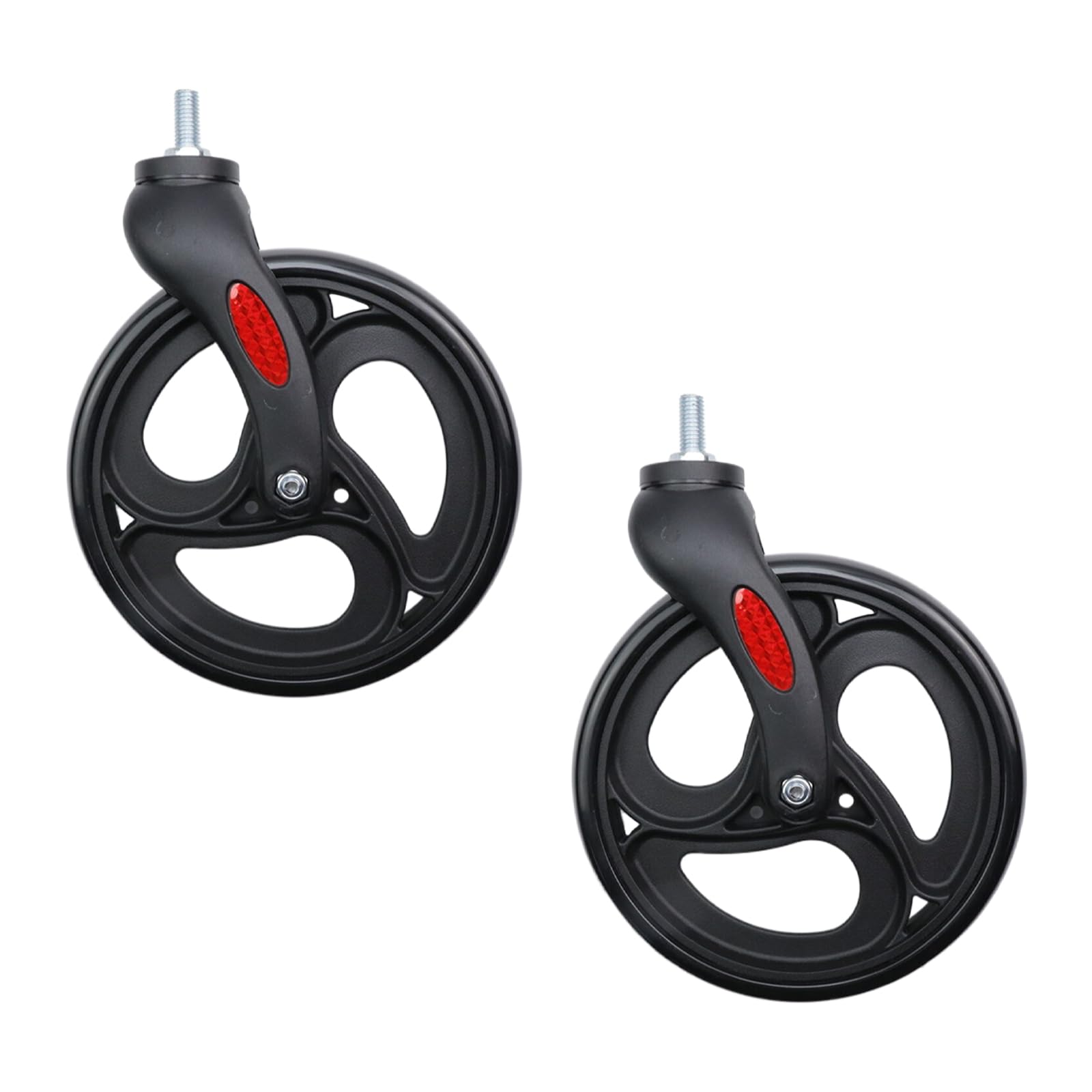 2Pcs 8 Inch Wheelchair Replacement Wheels - Anti-Skid Castor Wheels for Walkers, Rollators & Mobility Aids - Perfect for Indoor/Outdoor Use on Hard Floors & Uneven Surfaces