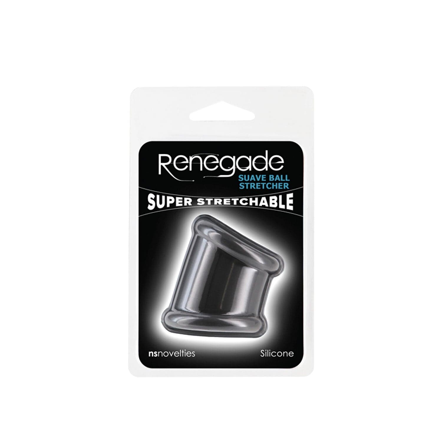 Premium Black Suave Ball Stretcher for Men - Comfortable & Adjustable Cock Ring for Enhanced Pleasure & Intimacy - Perfect for Couples Play, BDSM & Sensual Massage