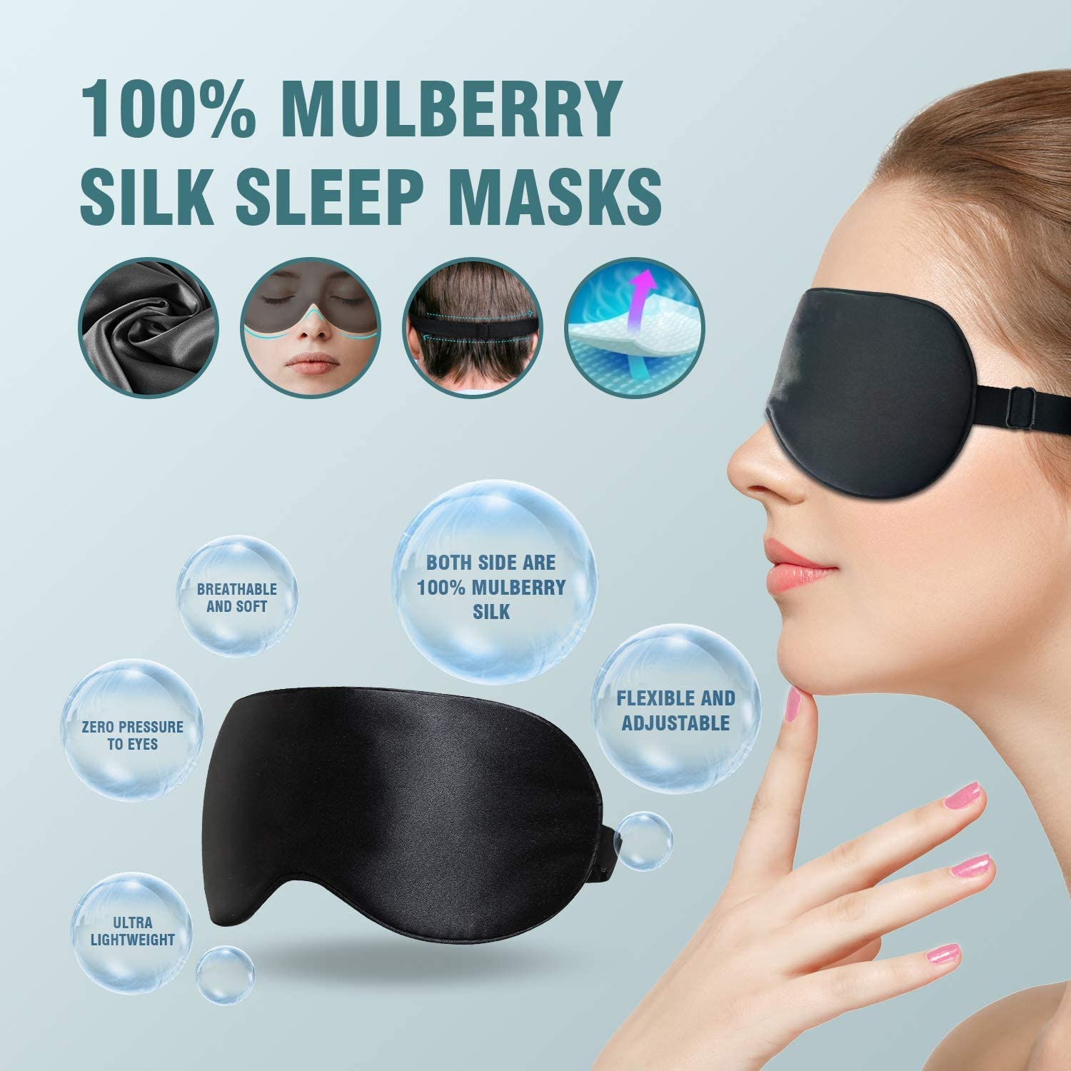 Cooling Gel Eye Mask for Dark Circles & Puffy Eyes Relief - Reusable & Stretchable Eye Patches with Soothing Gel for Dry, Tired Eyes - Perfect for Sleeping, Travel & Work Breaks (1 Pack)