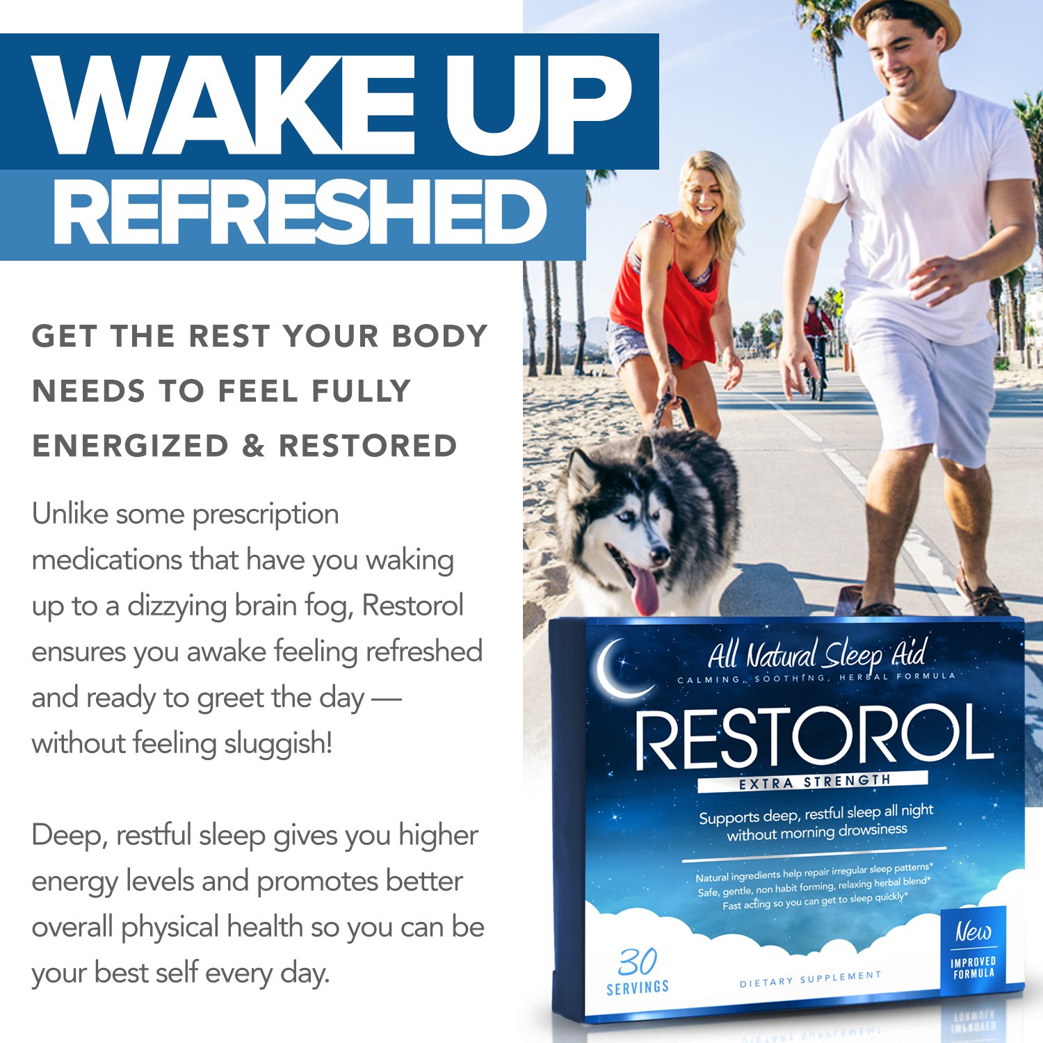 Natural Sleep Aid Supplement for Adults - Melatonin & Herbal Blend to Support Healthy Sleep Cycle & Restful Nights - 30 Capsules - Perfect for Travel, Jet Lag & Stress Relief