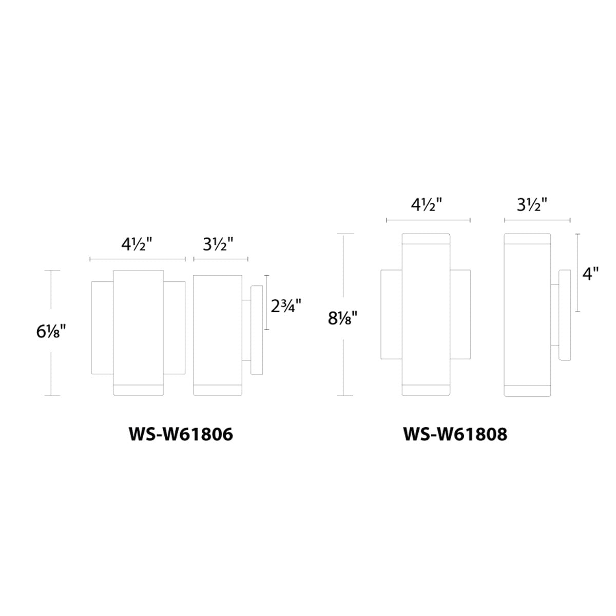 WAC Lighting dweLED 1-Light Black LED Wall Sconce 3000K Warm White - Indoor/Outdoor Modern Lighting for Porch, Patio, Entryway & Hallway