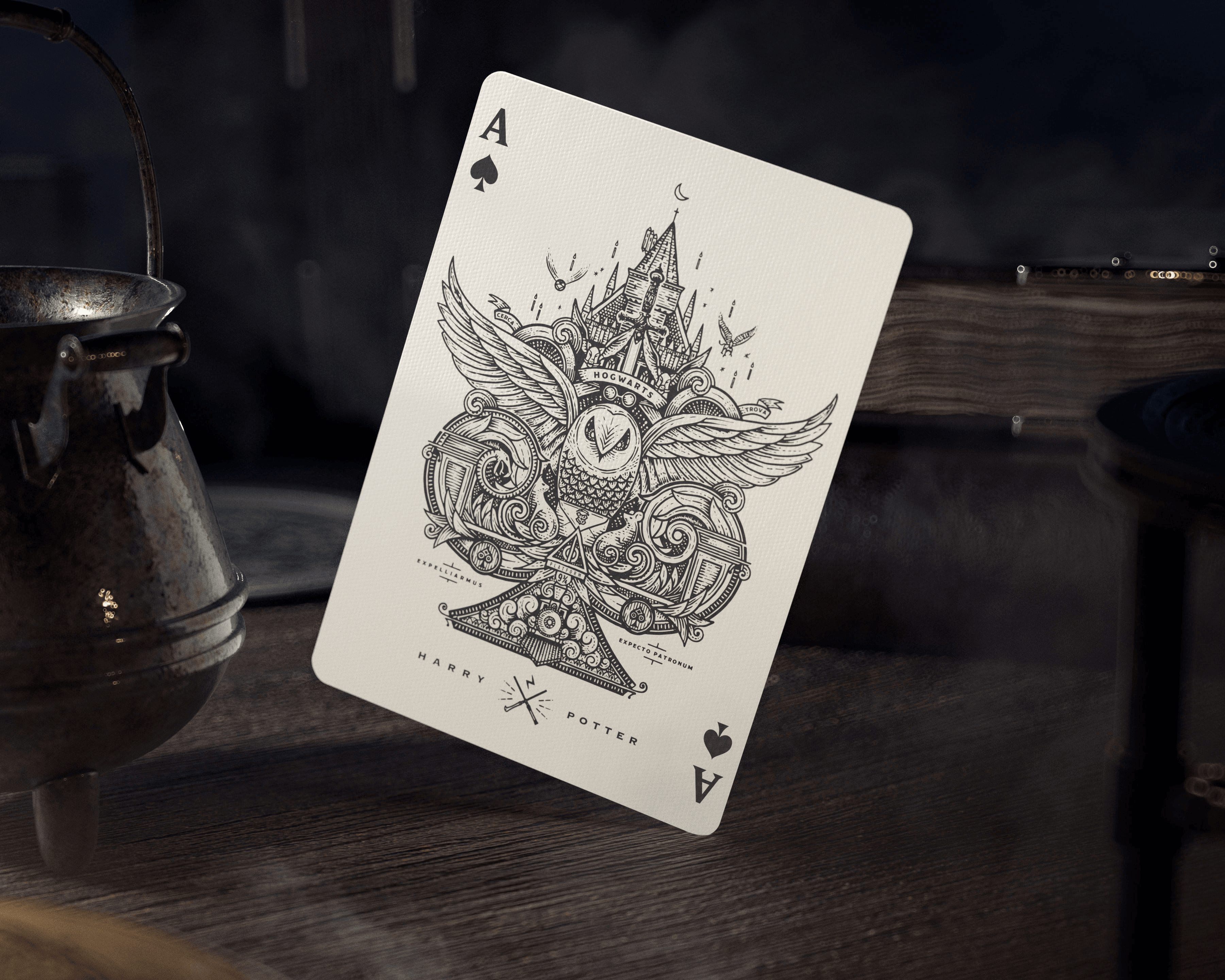Harry Potter Slytherin House Themed Playing Cards - Official Wizarding World Collectible Deck for Magic Fans & Game Nights