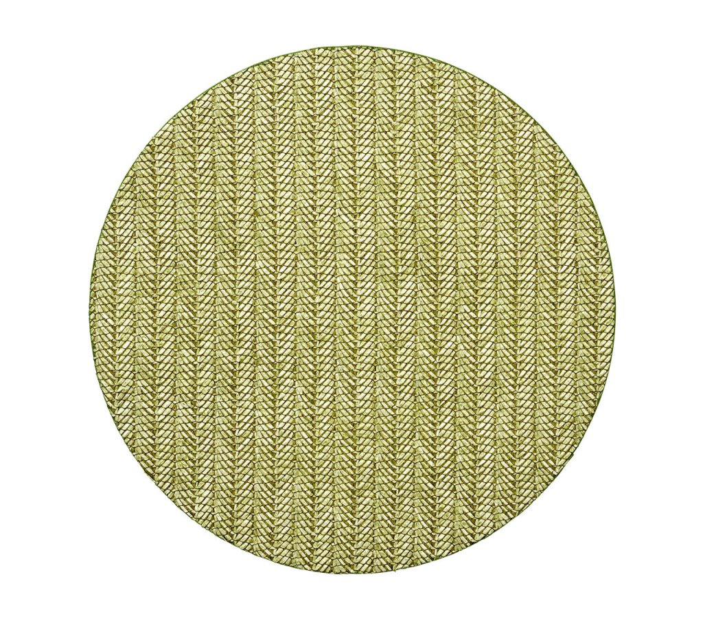 Premium Moss Green Chevron Placemat Set of 4 - Non-Slip Table Protector for Dining, Kitchen, and Party Decor