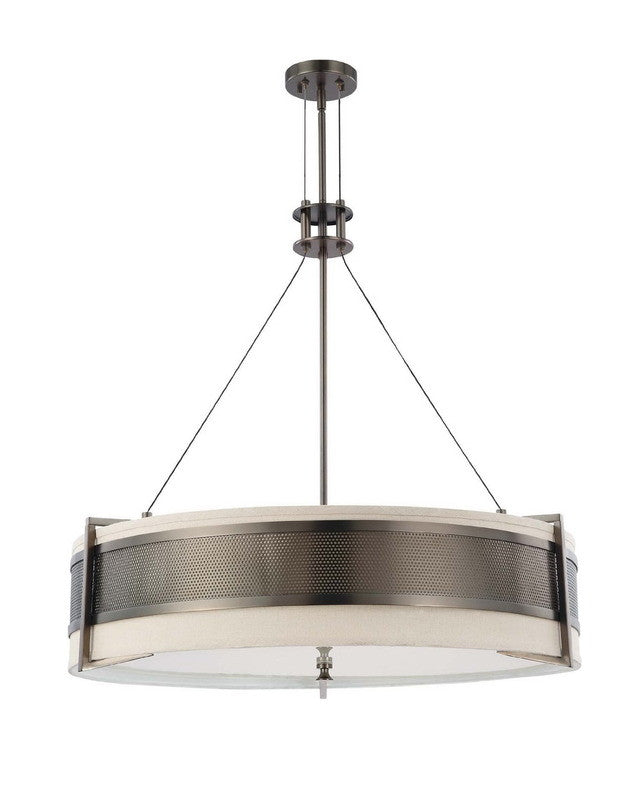 Nuvo Lighting 60 4034 Diesel Collection 6-Light Energy Star Certified Fluorescent GU24 Pendant Chandelier in Hazel Bronze Finish - Perfect for Kitchen Island, Dining Room, and Commercial Lighting