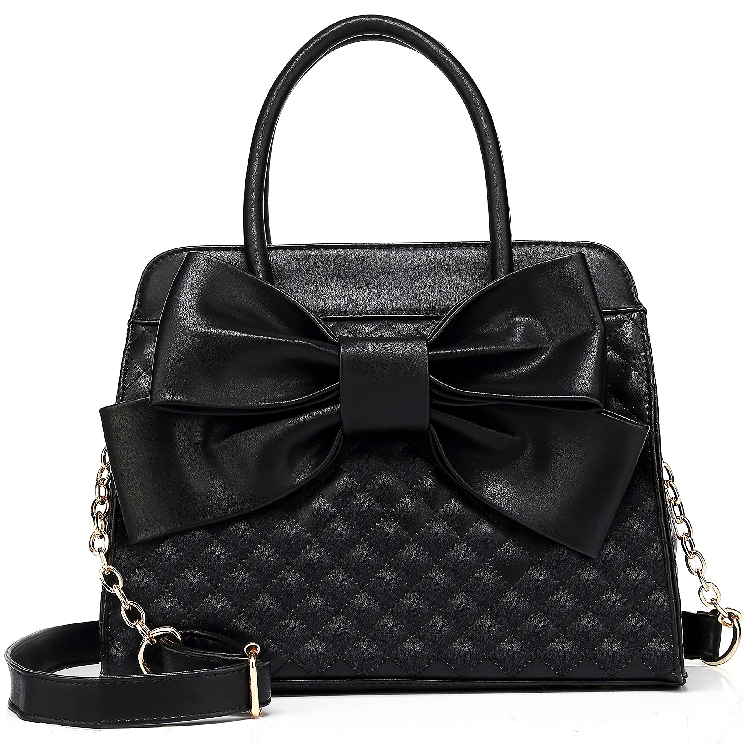 Scarleton Women's Bow Satchel Handbag H1048 - Elegant Purse for Work, Travel & Daily Use