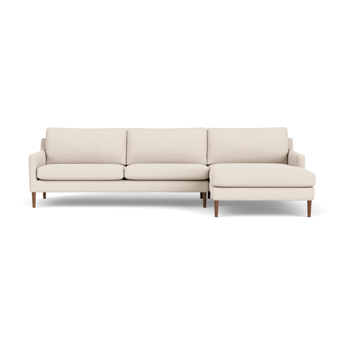 Astha Fabric Right Chaise Sofa - Modern Upholstered Sectional Couch for Living Room, Lounge & Small Spaces