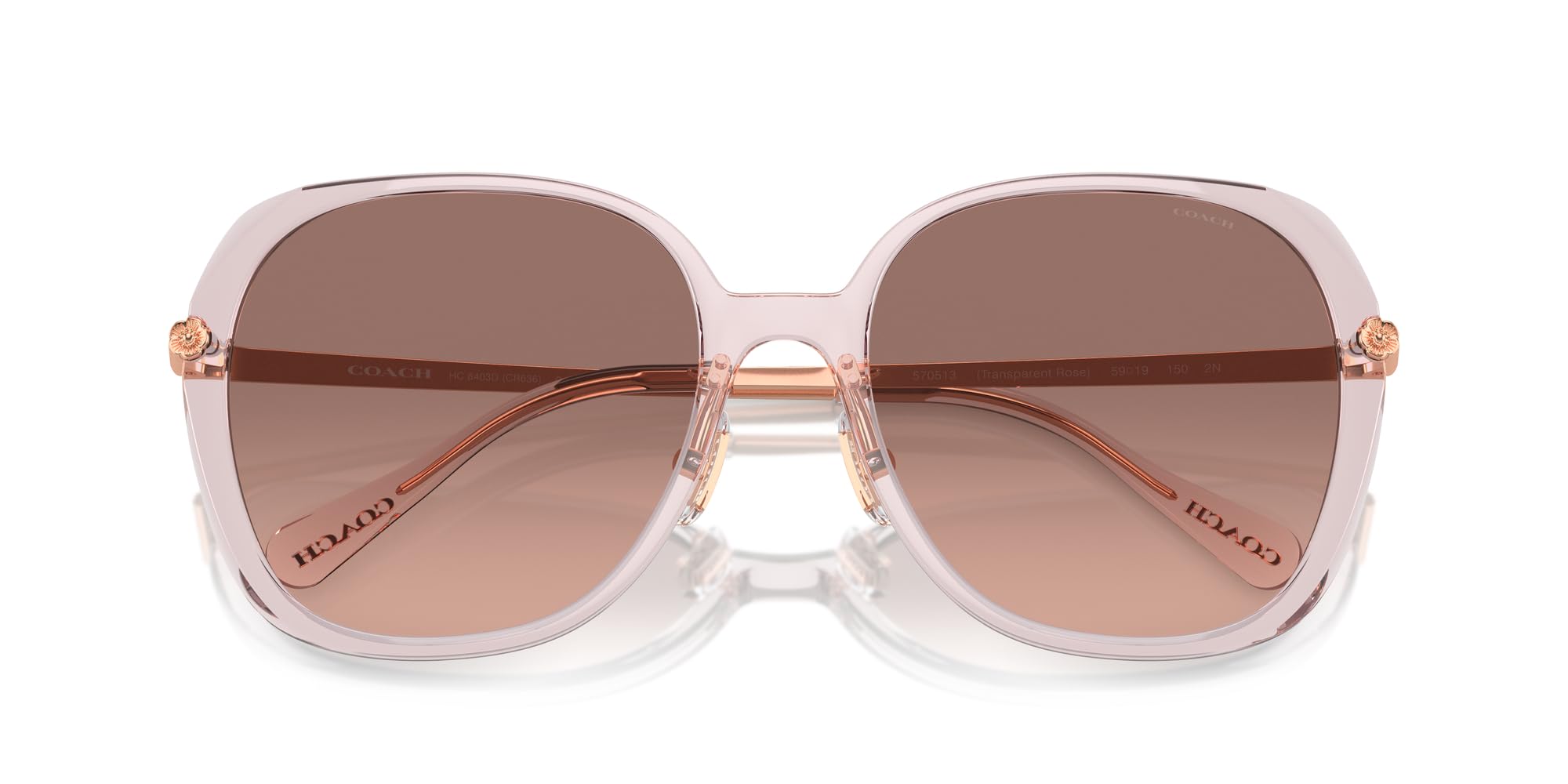 Coach HC8403D Women's Square Sunglasses - UV Protection, Polarized Lenses for Driving, Beach & Outdoor Fashion