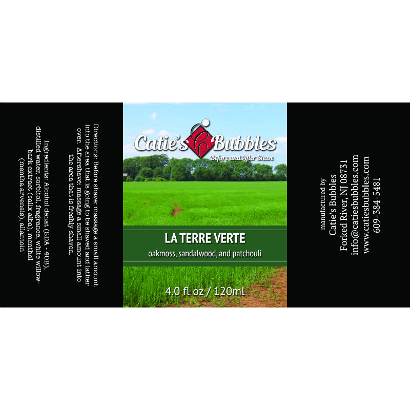 Catie’s Bubbles La Terre Verte Shaving Soap - Premium Before & After Shave Cream for Men, Smooth Shave & Skin Care - Perfect for Daily Grooming & Sensitive Skin