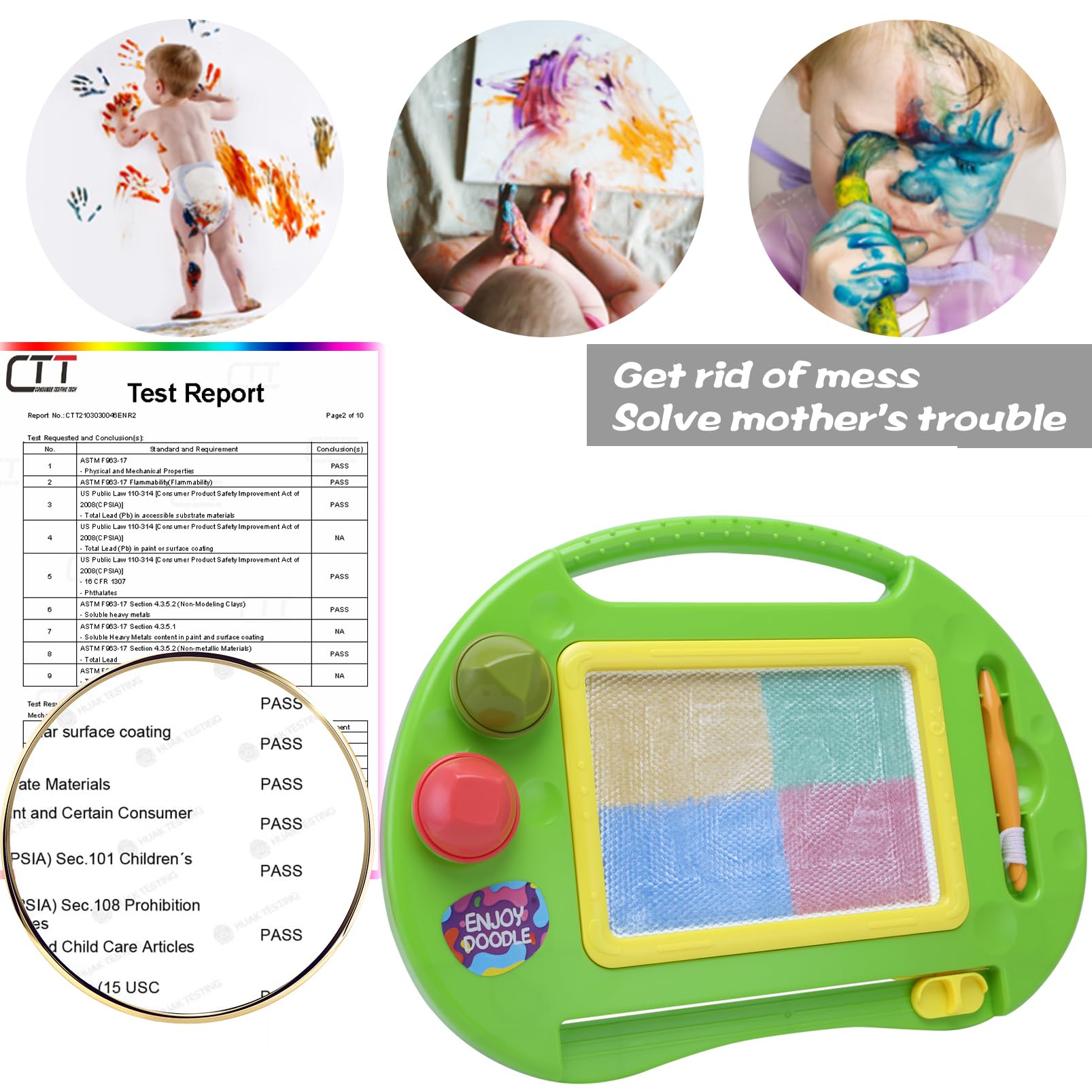 Magnetic Drawing Board for Toddlers 1-3 Years - Erasable Doodle Toy for Kids | Perfect for Christmas, Birthday & Easter Gifts