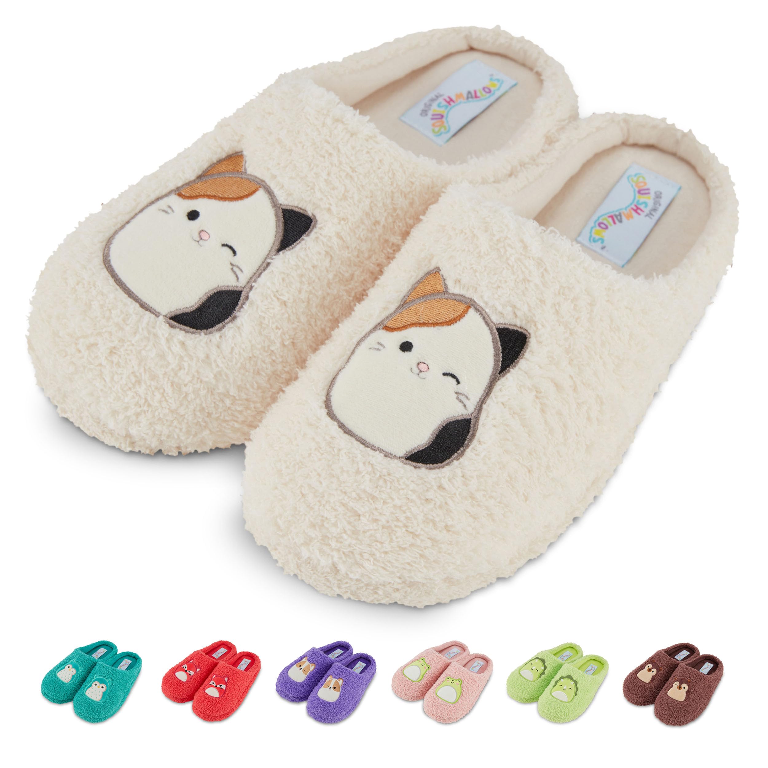 Soft & Cozy Squishmallows Slippers for Women & Kids - Fuzzy Plush House Slippers with Non-Slip Sole | Perfect Gift for Her, Birthday Present & Comfy Indoor/Outdoor Wear