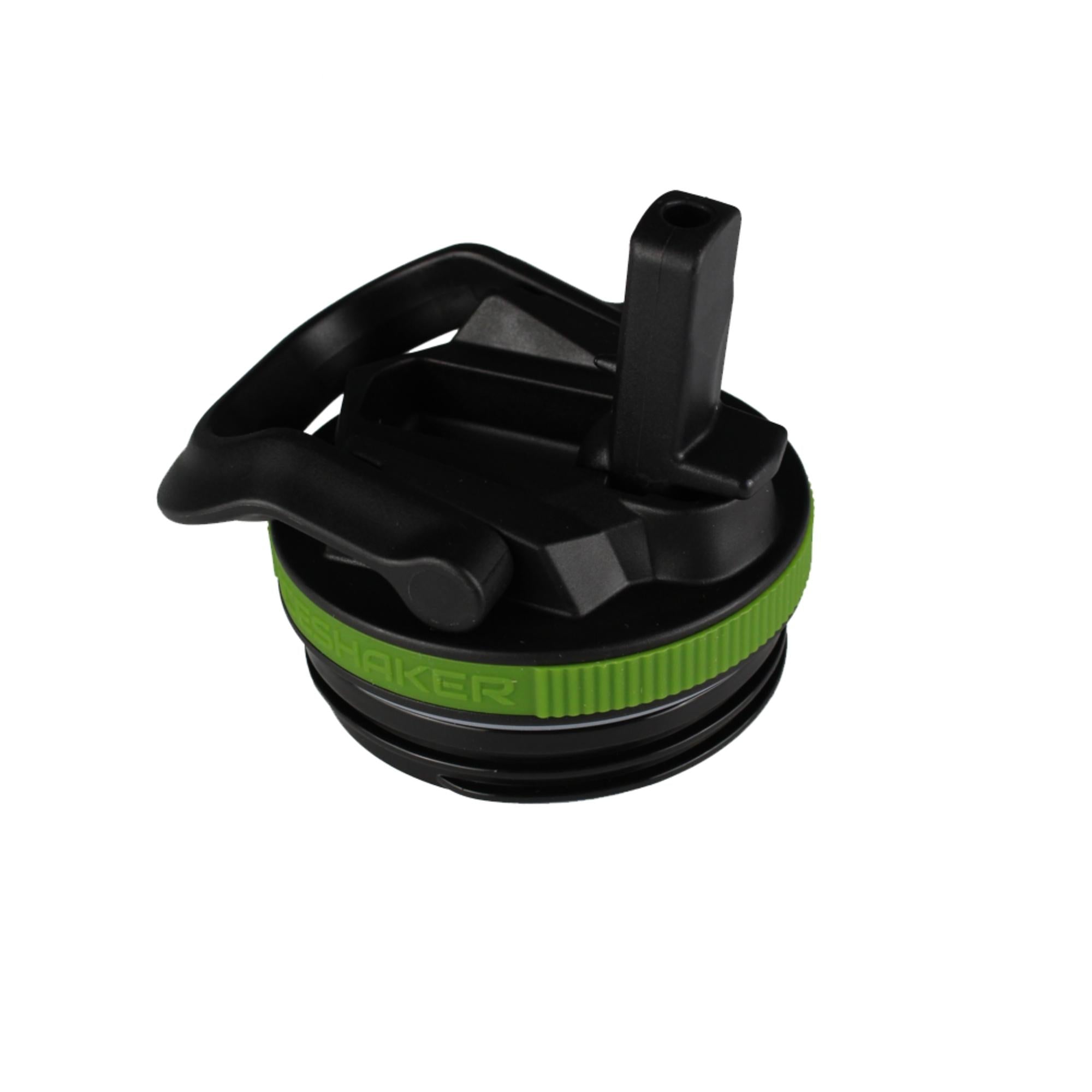 14oz & 20oz Sport Water Bottle Lid - Leak-Proof Black Lid with Green Band for Gym, Hiking & Outdoor Activities