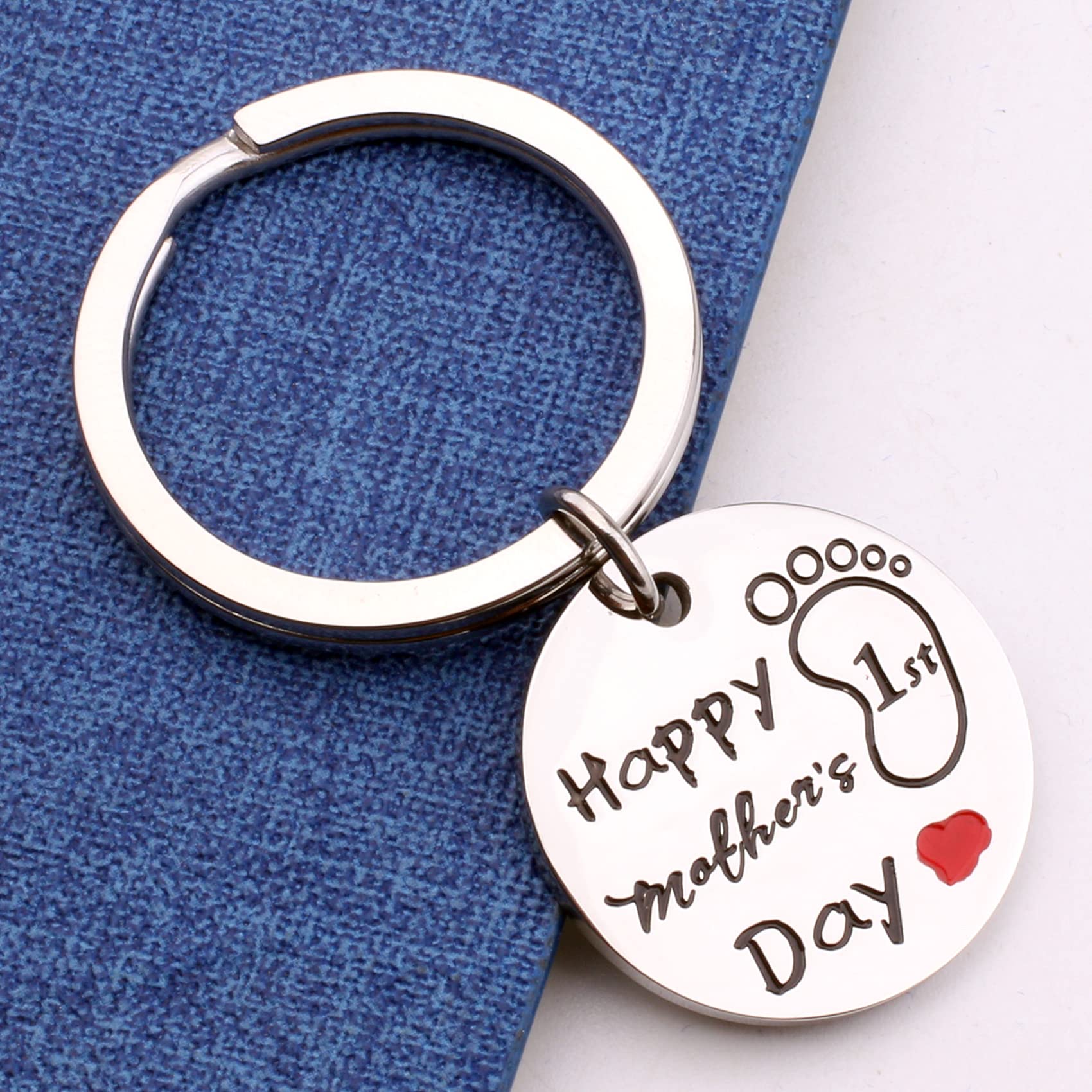 Personalized First Mother's Day Gift for New Moms - Engraved Mommy Keychain | Thoughtful Present for Baby Showers, Birth Announcements & Special Occasions