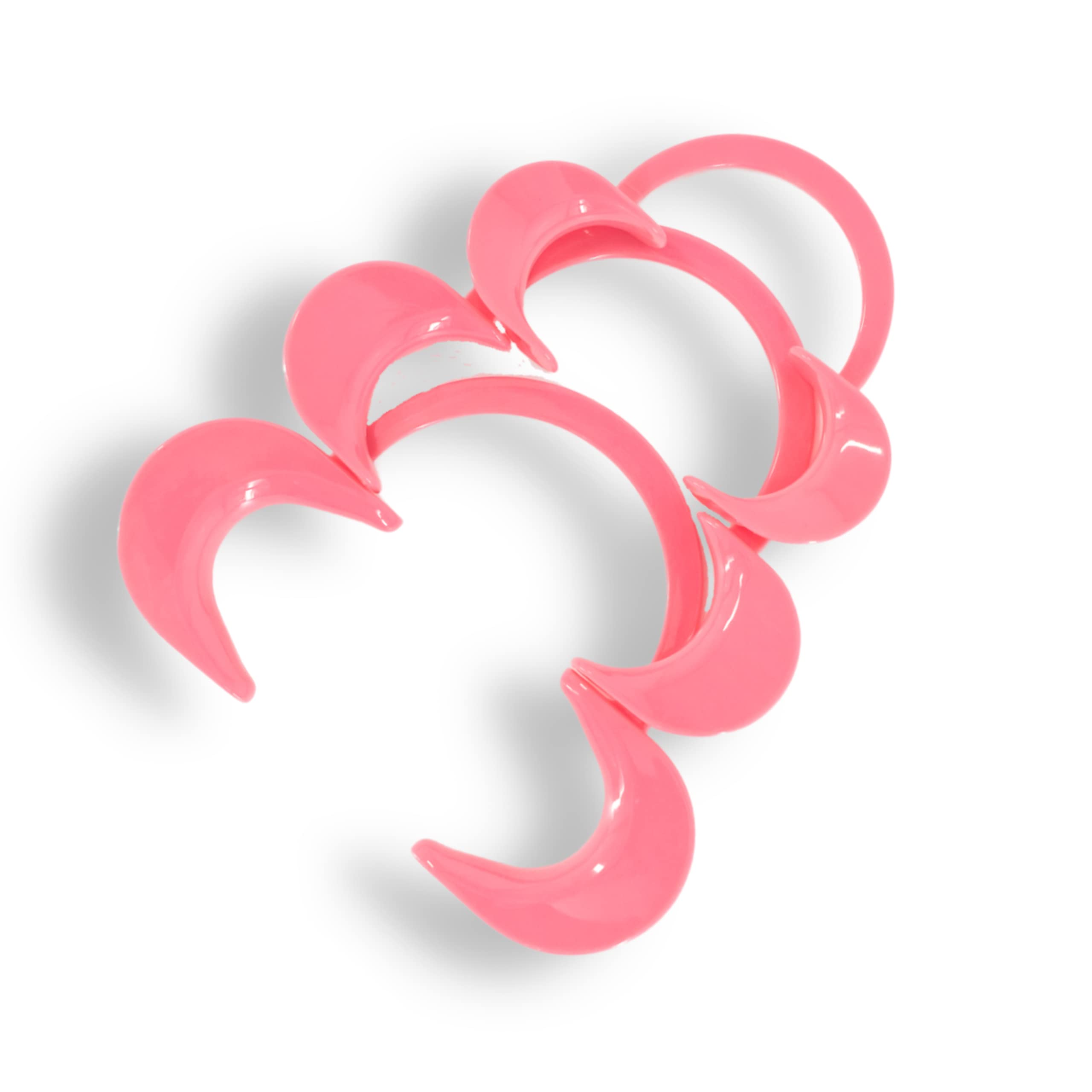 C-Shaped Cheek Retractor Mouth Opener - 3 Pack (Small, Medium & Large) for Teeth Whitening & Tooth Gem Application - Cute Solid Pink Dental Tool for Dentists, Hygienists & DIY Beauty