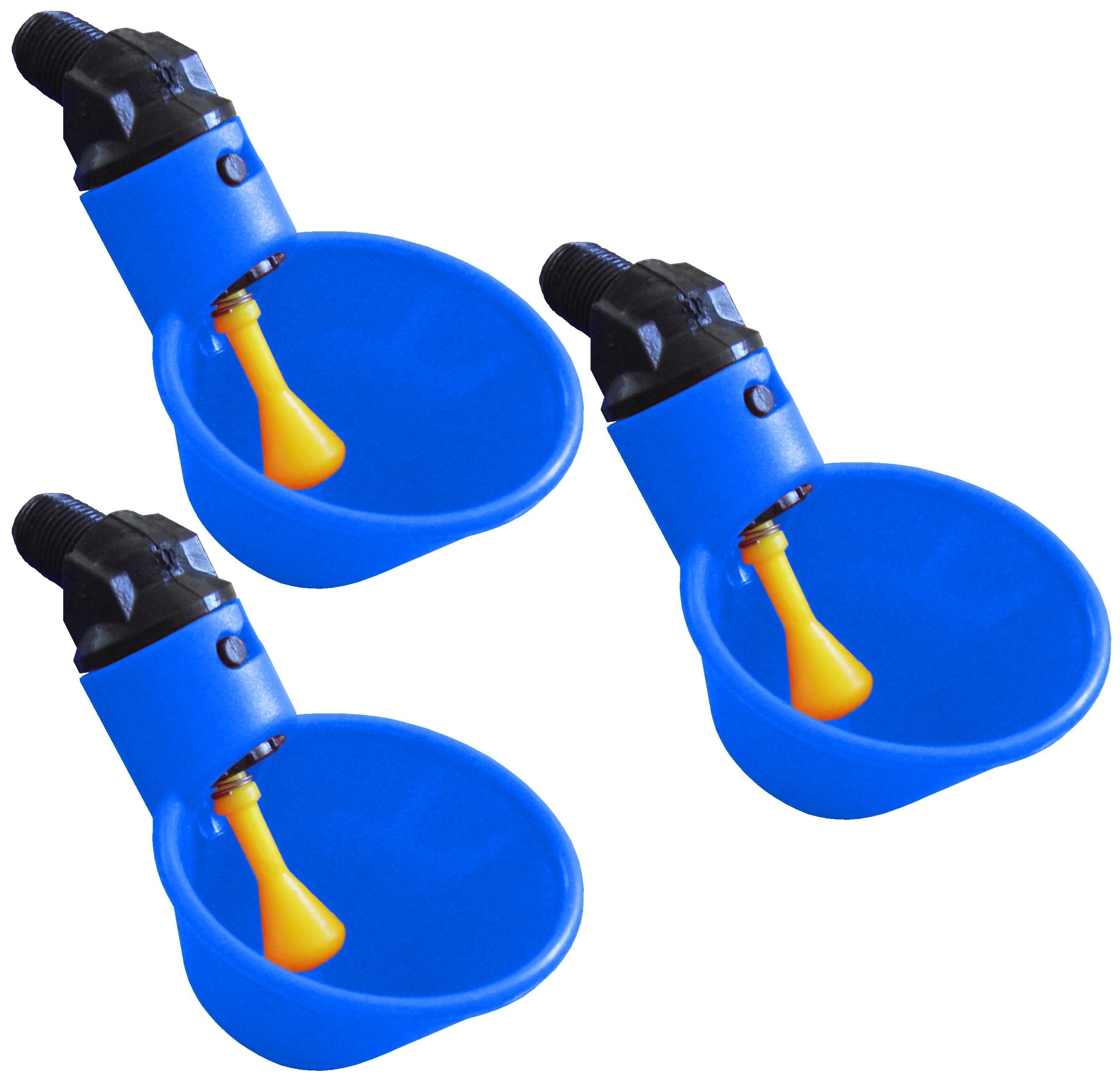 Automatic Poultry Waterer - Blue Cup-Style Chicken Drinker for Coops, Farms & Backyard Flocks - Durable & Leak-Proof Design
