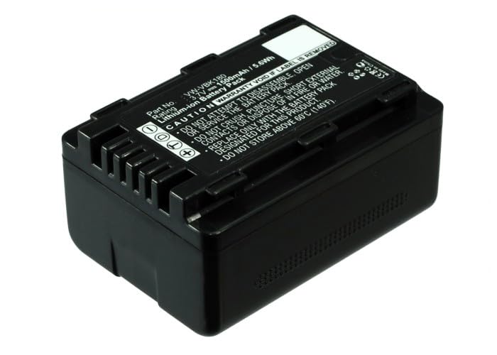 Panasonic VW-VBK180 Replacement Battery - 2000mAh 3.7V Lithium-ion Rechargeable Battery for Panasonic HC-V10/V100/V500/V700 & HDC-HS60/HS80/SD40 Camcorders - Perfect for Travel Vlogging & Extended Recording Sessions