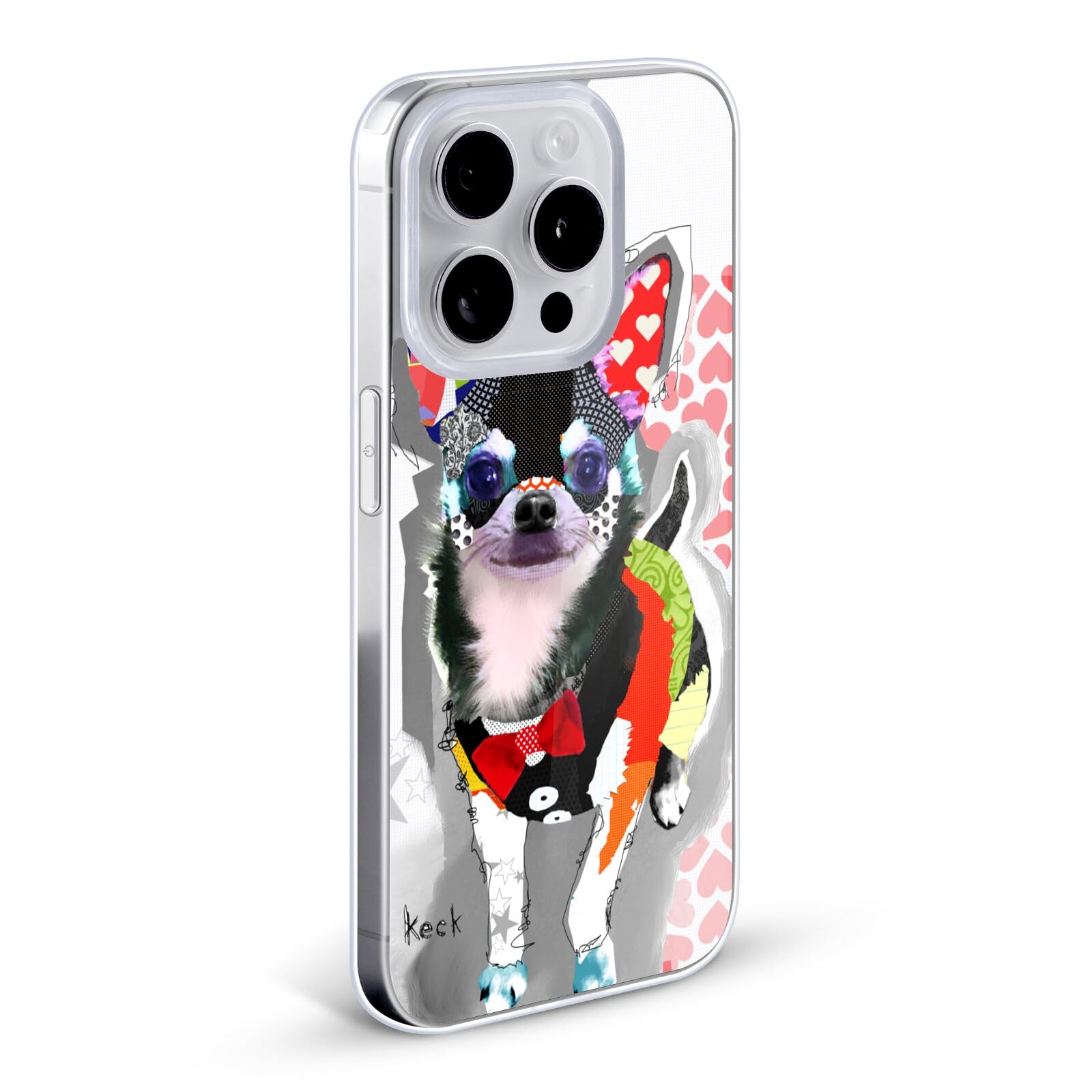 Officially Licensed Michel Keck Chihuahua Dogs 3 Soft Gel Phone Case for Apple iPhone 12 Pro Max - Cute Pet Lover Accessory for Daily Use, Work & Travel Protection