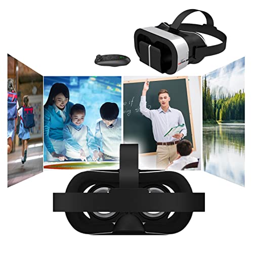 Lunettes de réalité virtuelle + télécommande noire