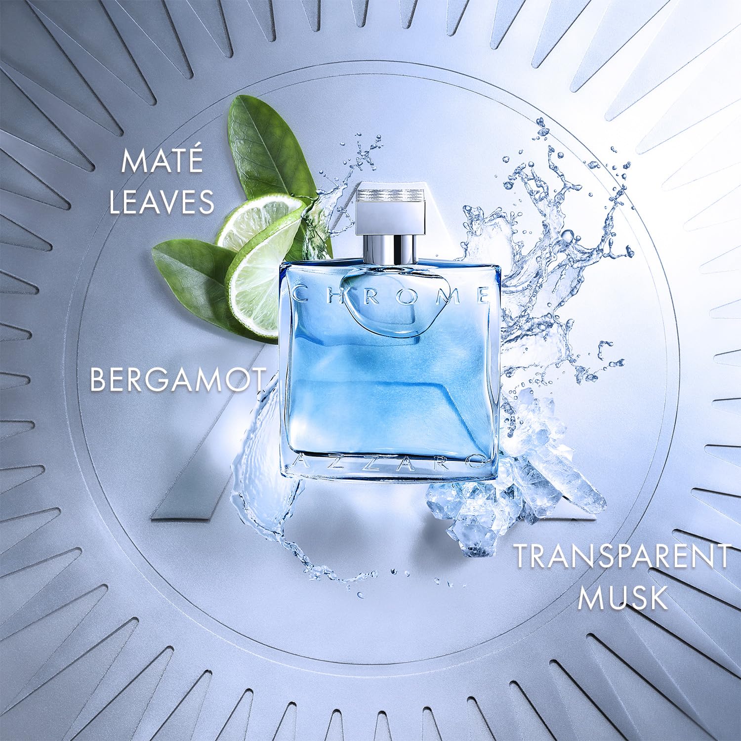 Azzaro Chrome Eau de Toilette for Men - Fresh Aquatic Cologne with Citrus, Woody & Musky Notes - Bergamot Scent - Luxury Perfume for Everyday Wear & Summer Beach Days - Perfect for Office, Date Night & Outdoor Activities