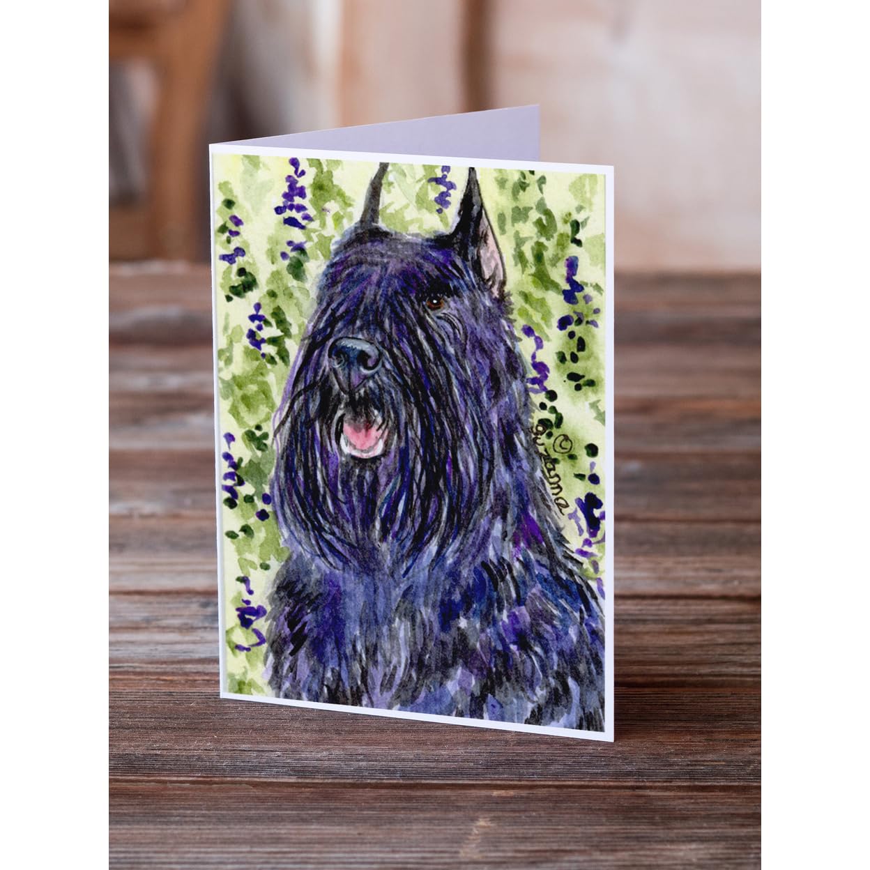 Bouvier des Flandres Blank Greeting Cards Set - Pack of 8 A7 Size (5x7) Note Cards with Envelopes | Whimsical Dog Lover Stationery for Birthdays, Thank You Notes & Special Occasions