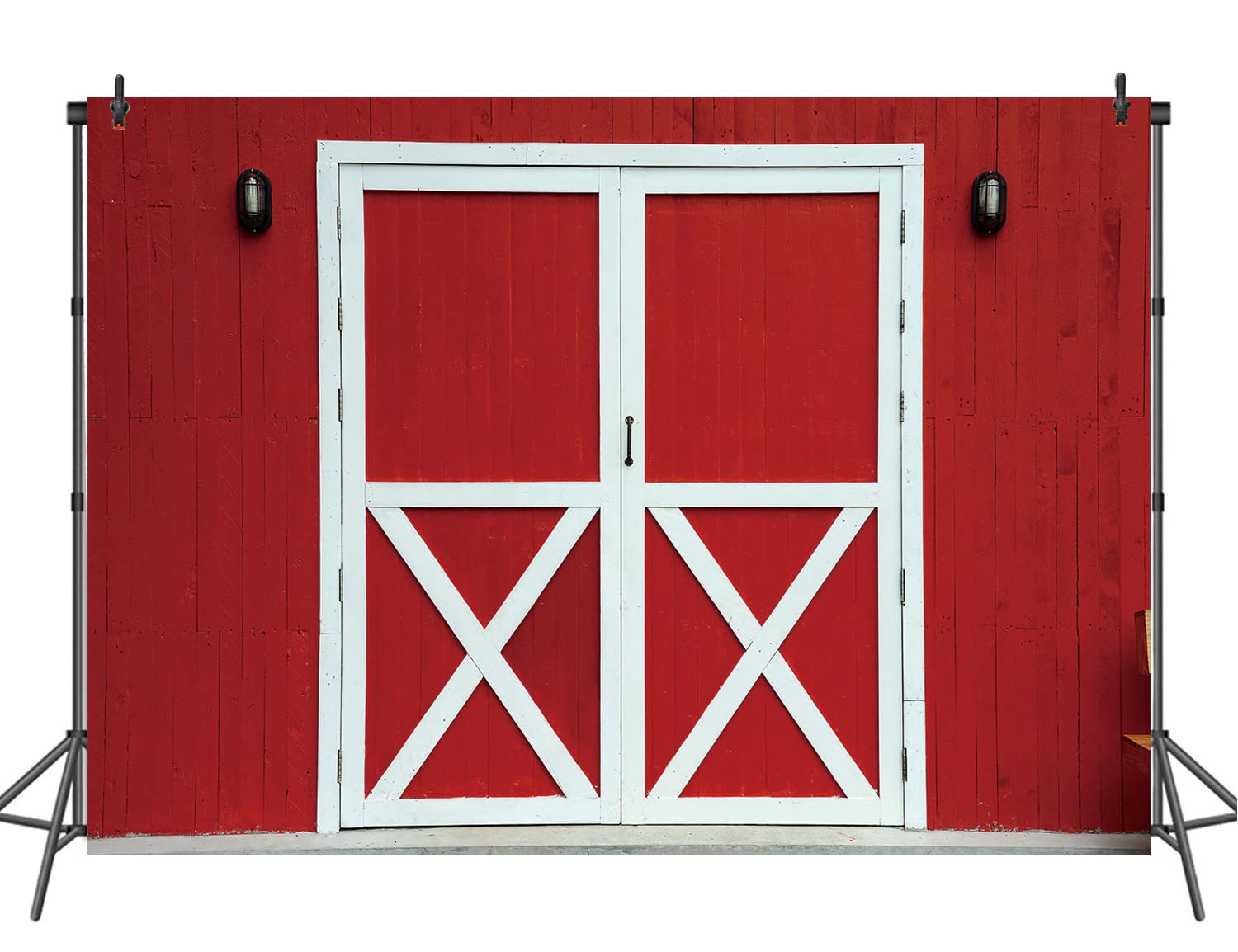 BINQOO 7x5ft Red Barn Door Photography Backdrop - Western Cowboy Party, Autumn Farm Theme, Chicken Coop & Barnyard Background for Kids Birthday, Baby Shower, Newborn Photos - Perfect for Western Decor, Rustic Events & Themed Photoshoots