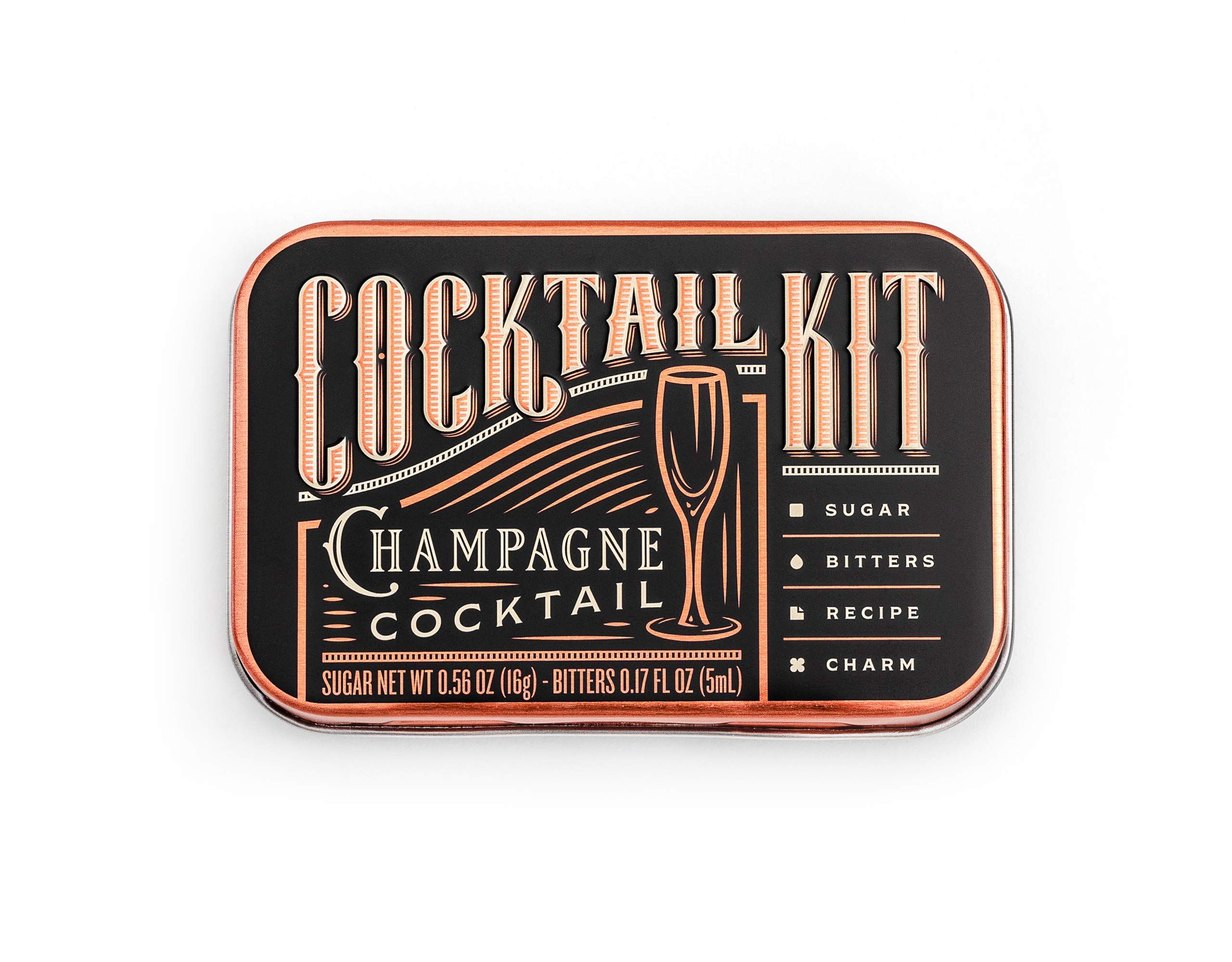 Cocktail Set for Craft Cocktail Lovers - Premium Mixology Kit with Bar Tools - Handcrafted in USA - Gift Box for Birthdays, Weddings & Home Bars - Champagne Edition