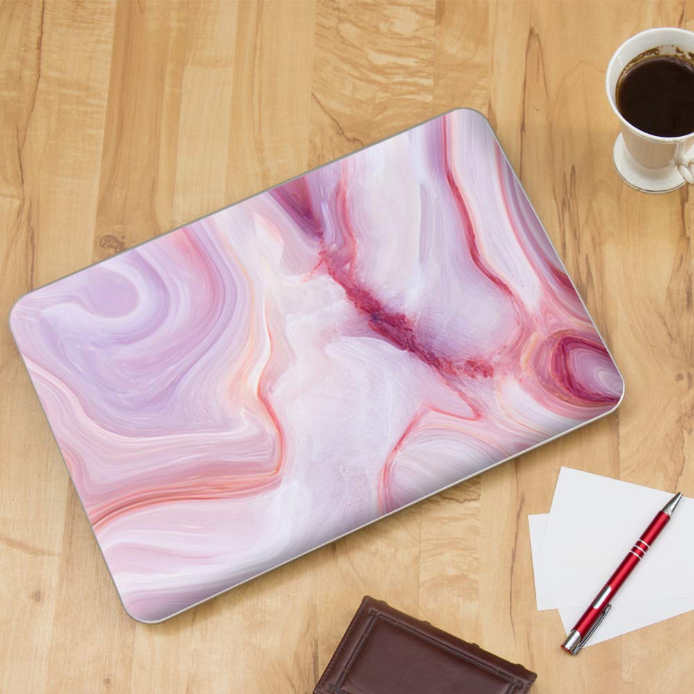 15.6 Inch Laptop Skin Vinyl Sticker Cover - Universal Fit for HP, Lenovo, Apple MacBook, Dell, Asus, Acer (Pink Stone Marble Geode Design) - Perfect for Work, School & Travel Protection