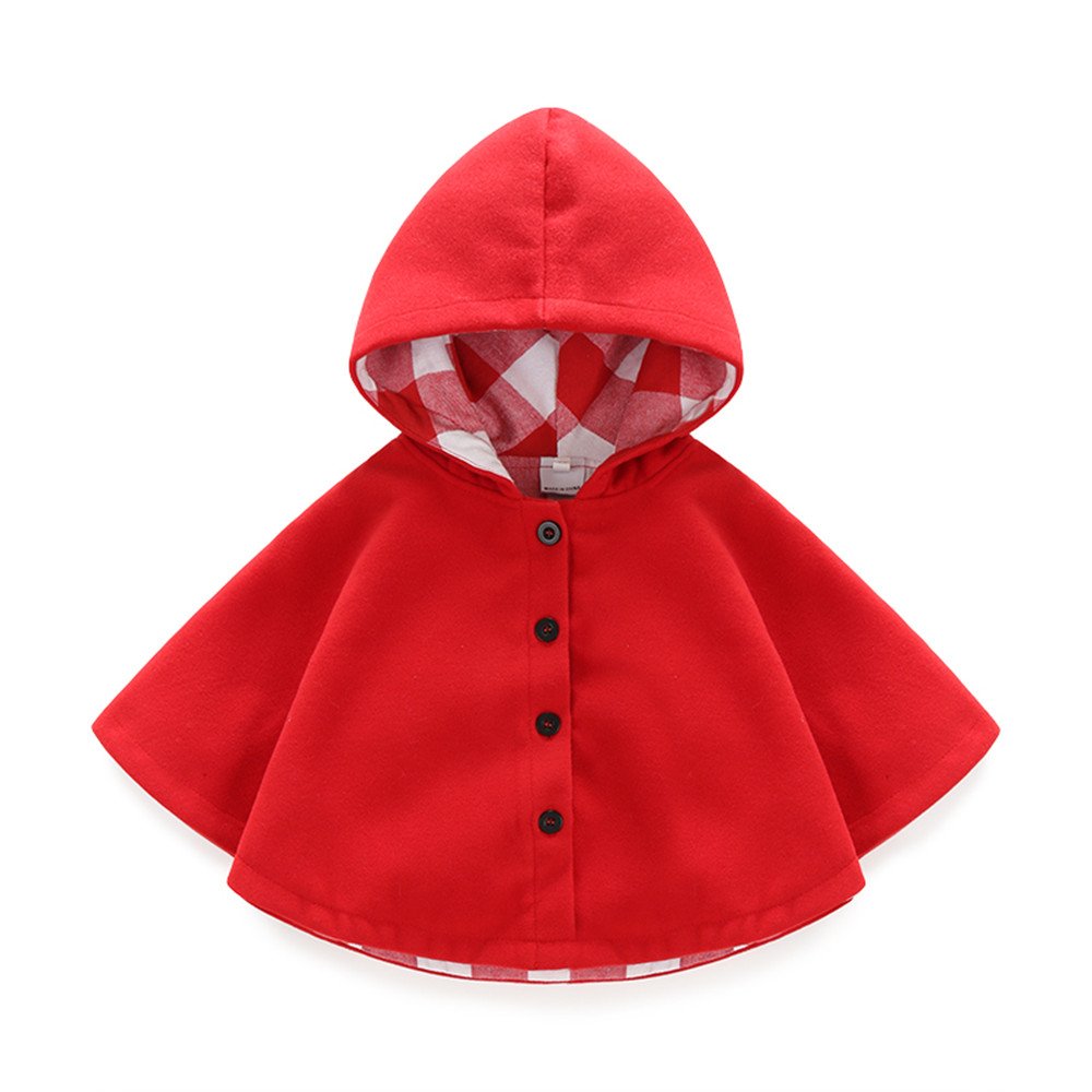 Boarnseorl Newborn Baby Clothes - Soft Cotton Hooded Red Cloak for Boys & Girls | Perfect for Photo Shoots, Halloween Costumes & Winter Outfits