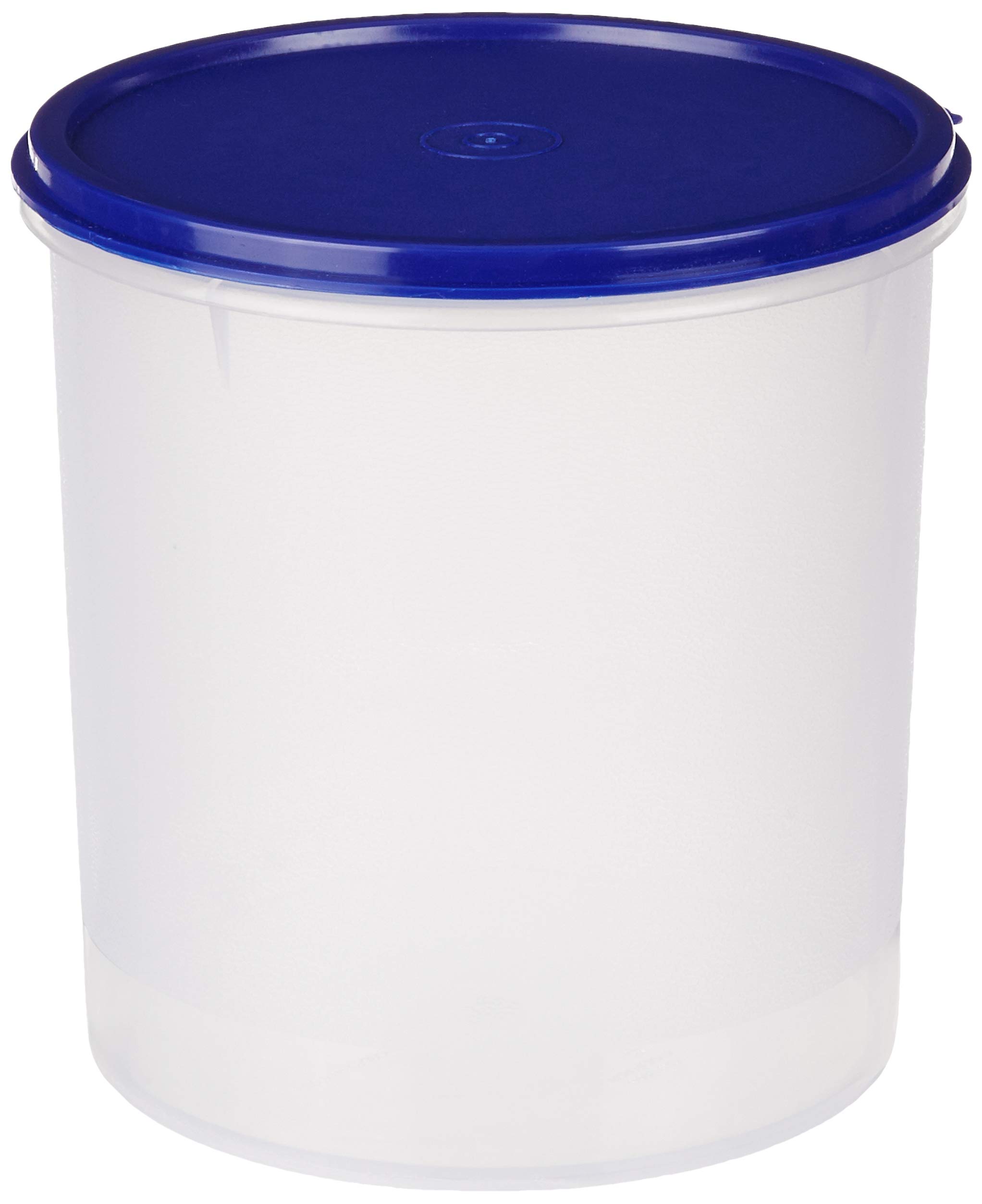 Solimo 3L Round Plastic Food Storage Container with Airtight Lid - BPA-Free, Stackable, Microwave & Dishwasher Safe - Ideal for Meal Prep, Leftovers & Pantry Organization (Blue)