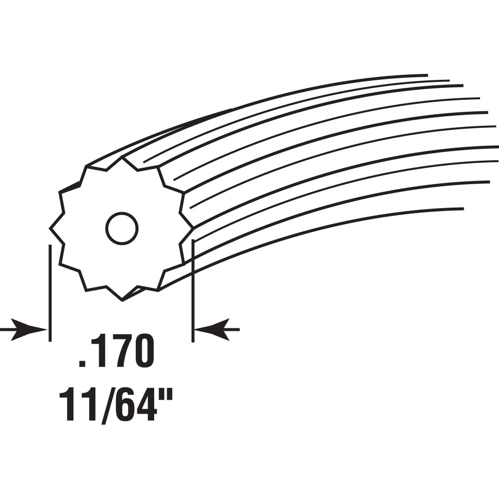 Prime-Line P 7522 Black Screen Retainer Spline 0.170 Inch x 25 Feet (1 Roll) - Perfect for Window Screen Repair, Door Screen Replacement & DIY Home Improvement Projects
