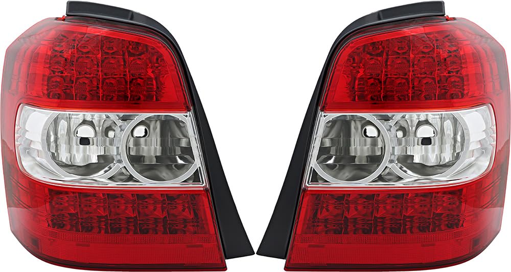 Toyota Highlander Hybrid Tail Lights Lamps Set for 2006-2007 Models - Left & Right Side Replacement - Perfect for Night Driving & Enhanced Vehicle Safety