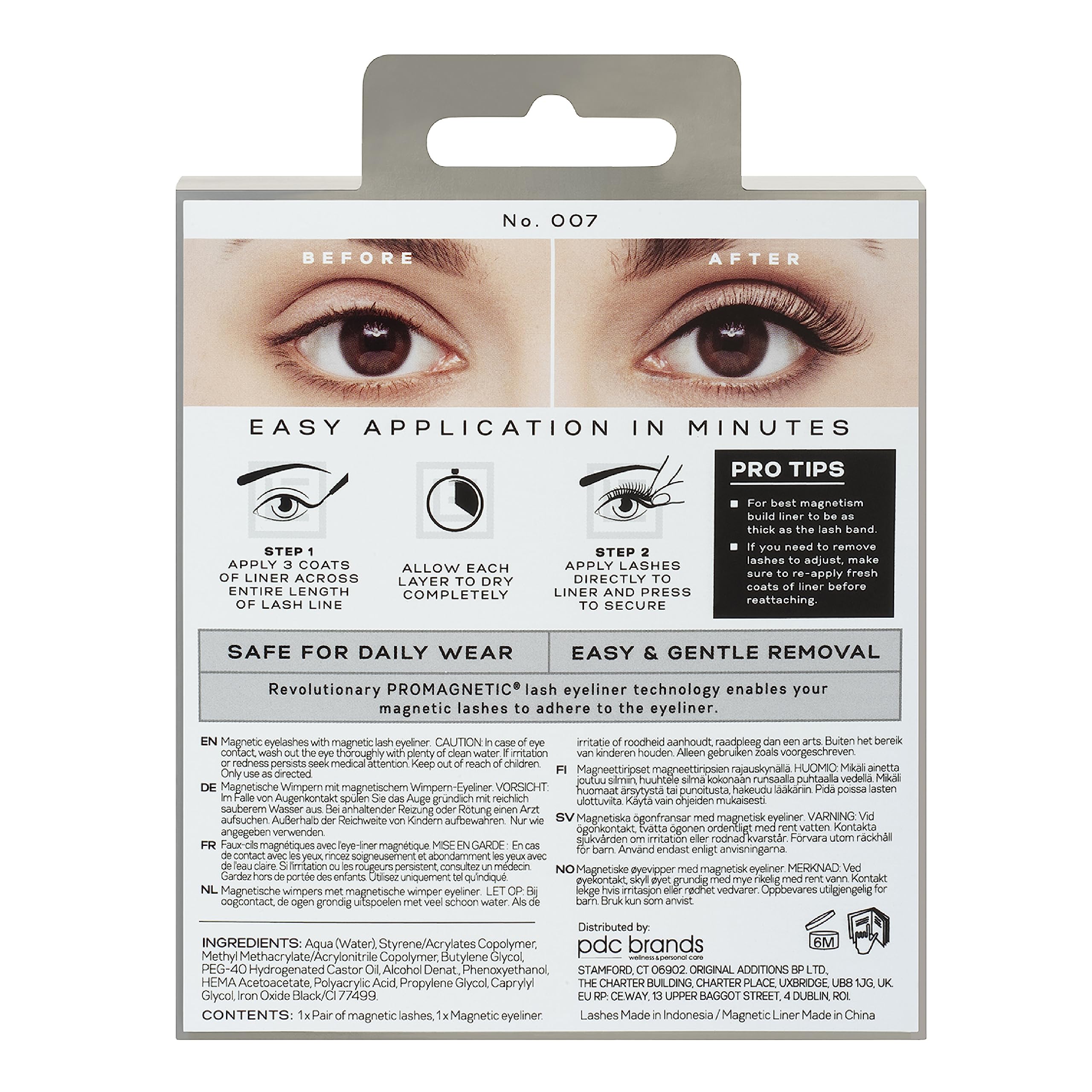 Eylure PROMAGNETIC Eyeliner & Lash Kit No.007 - Natural Fiber False Eyelashes with Magnetic Liner, Black | Perfect for Everyday Wear, Date Night & Special Occasions