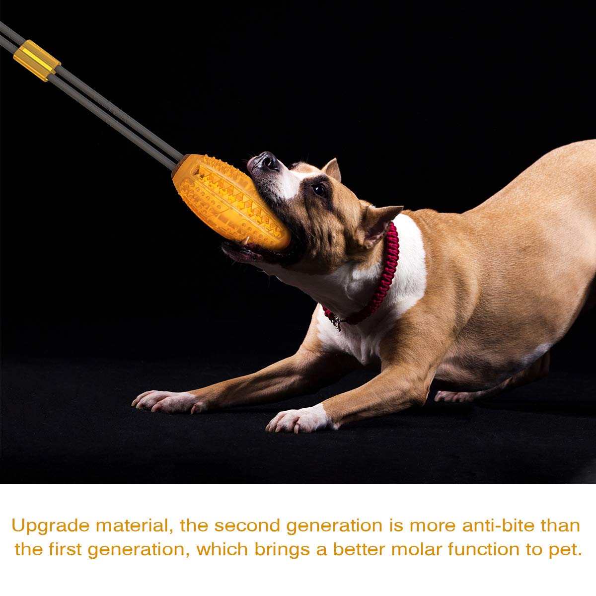 Durable Suction Cup Dog Chew Toy - Self-Playing Rubber Rope Toy for Large Dogs & Puppies, Teething Relief & Dental Health - Perfect for Indoor Play, Training, and Solo Entertainment