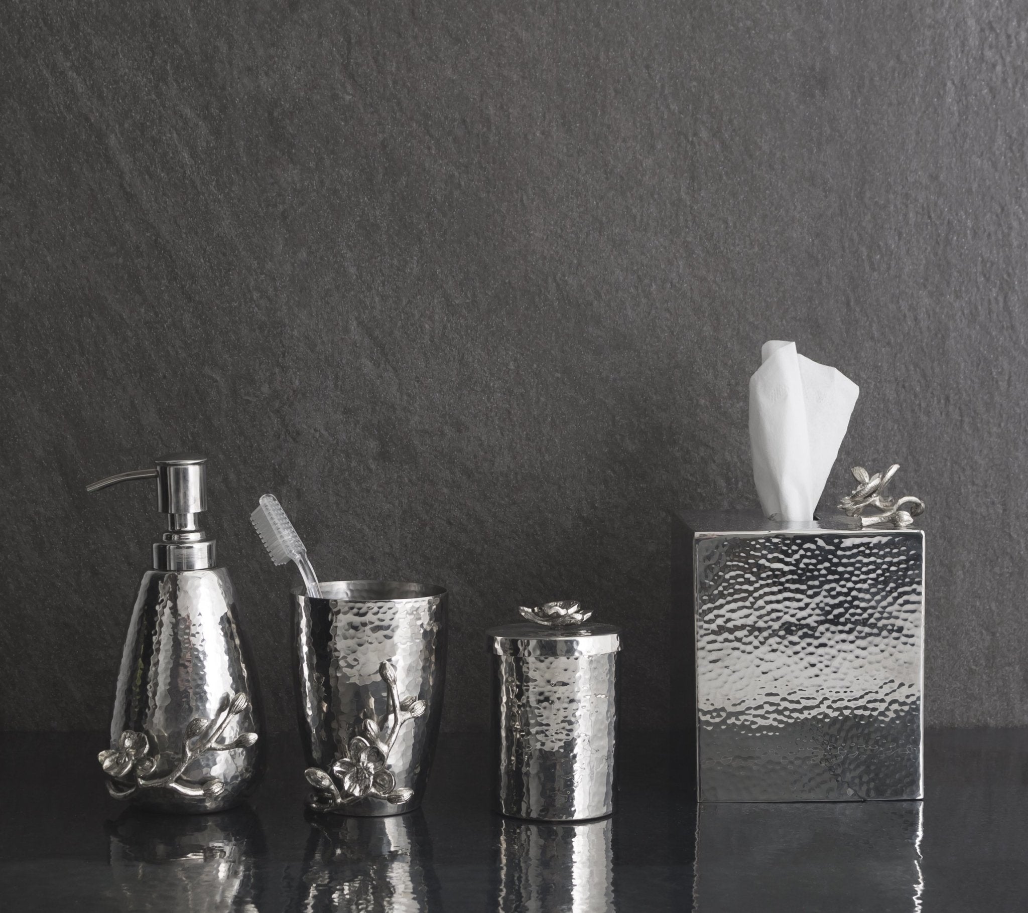 Elegant White Orchid Tissue Box Cover - Home & Office Decor for Living Room, Bedroom, or Bathroom