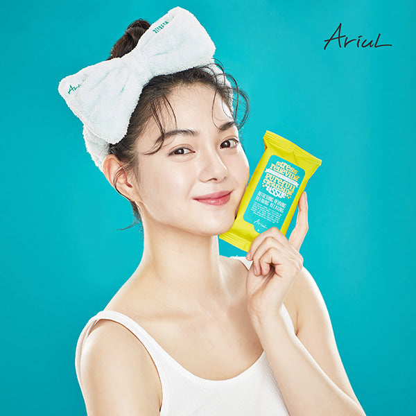 Ariul Stress Relieving Purefull Cleansing Facial Wipes - 80 Sheets for Makeup Removal & Skincare - Perfect for Travel, Gym & Daily Use