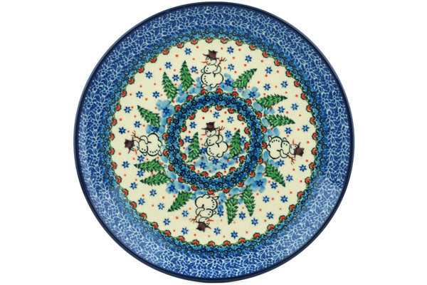 10-Piece Snowman-Themed Dinner Plate Set - Festive Holiday Tableware for Christmas Parties & Family Gatherings