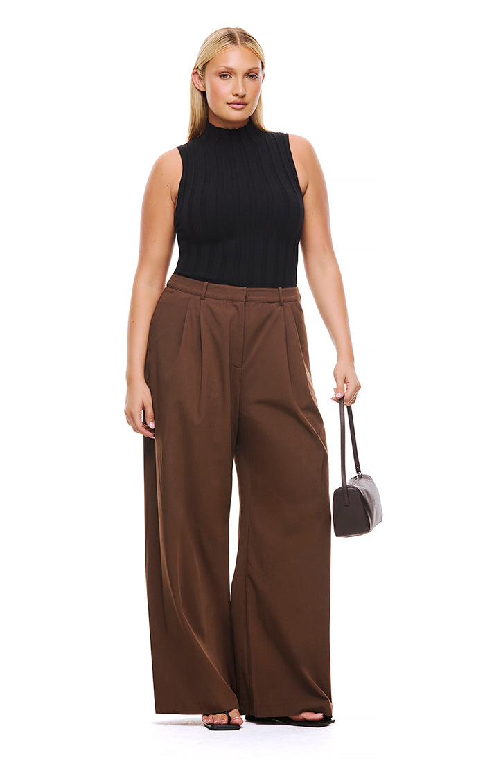 The Isla Brown Pant - Stylish and Comfortable Women's Casual Pants for Everyday Wear | Perfect for Office, Travel, and Relaxing at Home