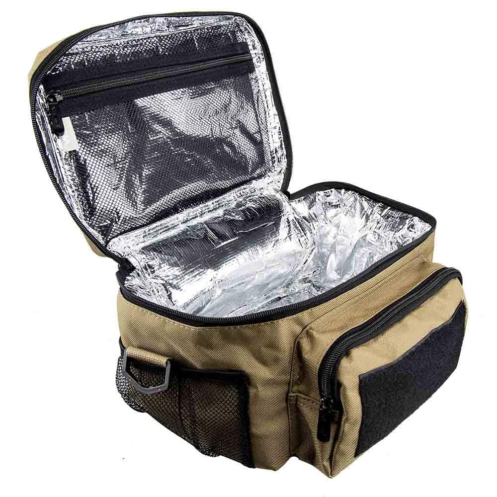 NcSTAR CVKOLS3022T Insulated Cooler Bag Small Tan - Portable Lunch Box for Work, Picnics, Camping & Outdoor Activities
