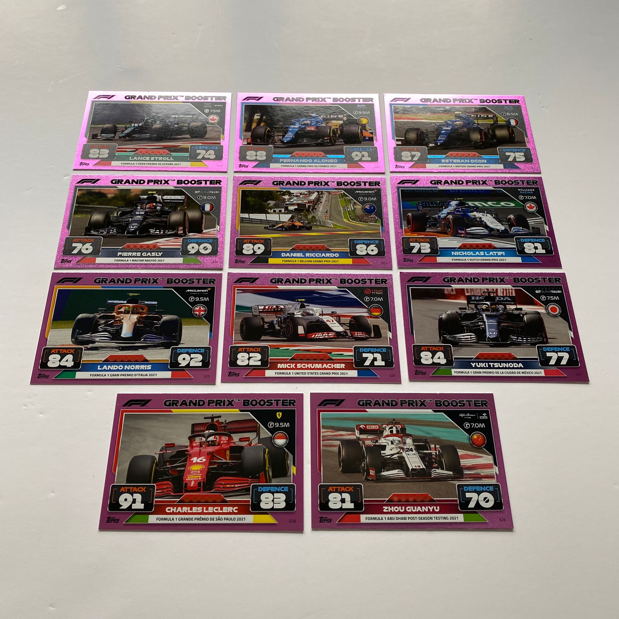 2022 Topps Turbo Attax All 64 Pink Parallel Cards - Complete Set for Trading, Collecting & Gaming Battles