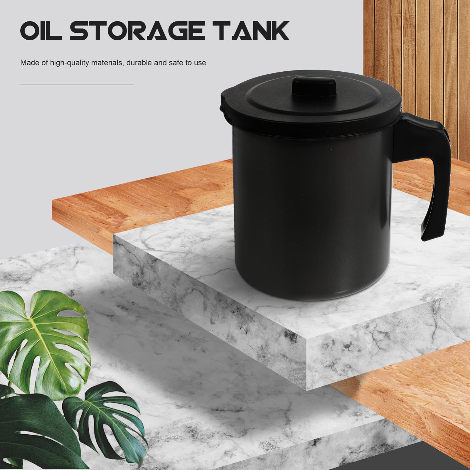 Hemoton 1pc Japanese Oil Pot Stainless Steel Grease Canister - Kitchen Oil Storage Bottle with Drip-Free Spout for Cooking, Frying & Salad Dressing - Perfect for Restaurants & Home Kitchens