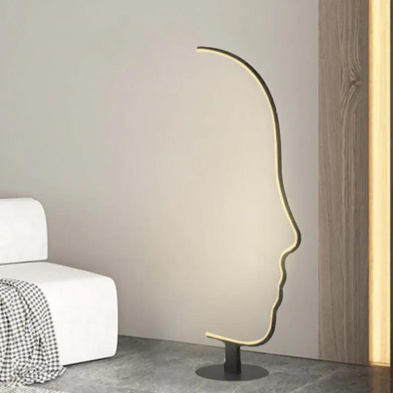 Modern Artistic Side Face Outline Table Lamp - Elegant Home & Office Decor for Living Room, Bedroom, or Study
