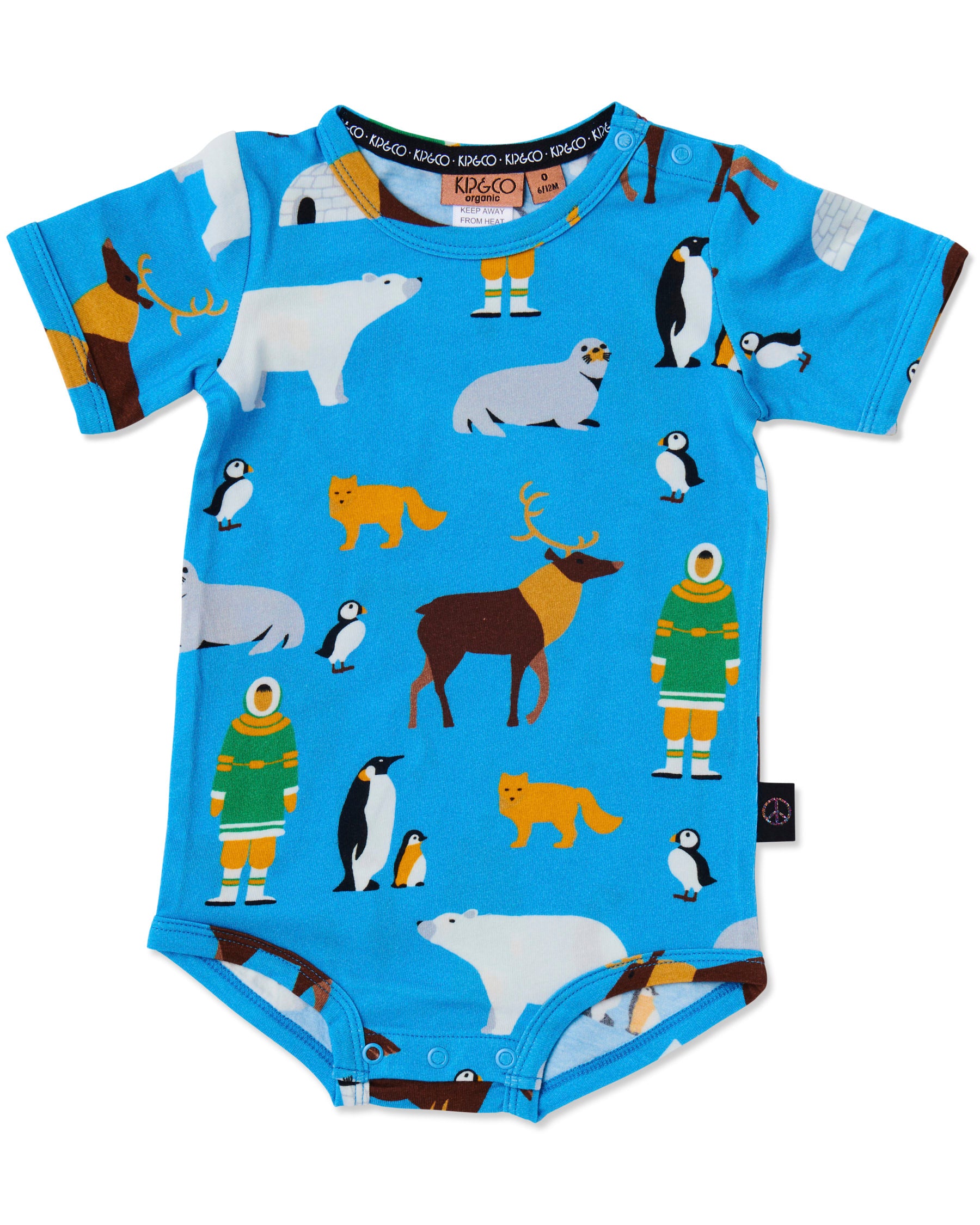 Arctic Circle Organic Cotton Short Sleeve Romper for Baby - Soft & Breathable Outfit for Summer, Playdates & Photo Shoots