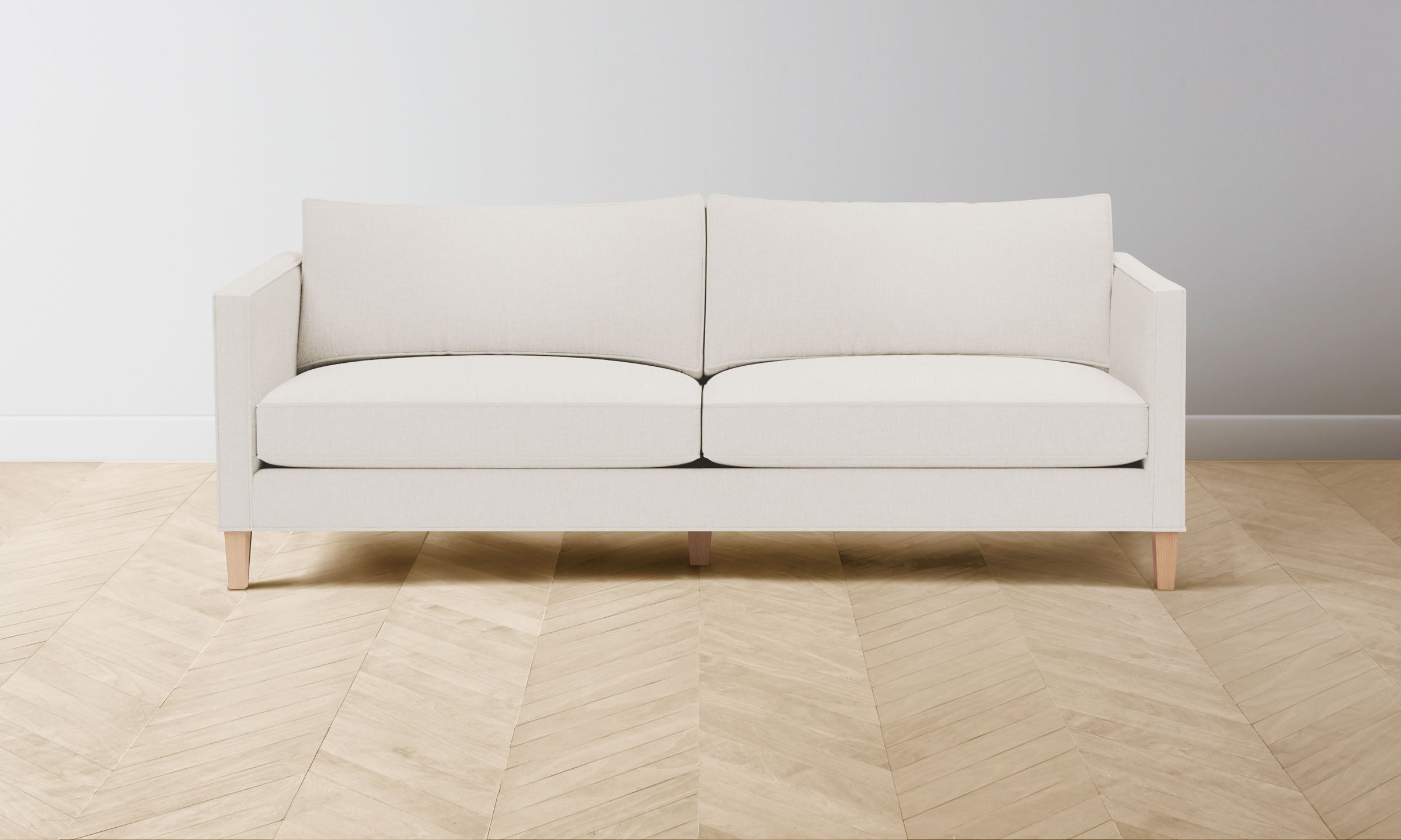 The Crosby Sectional Sofa - Italian Brushed Wool in Vanilla | Luxury Living Room Furniture for Modern Homes