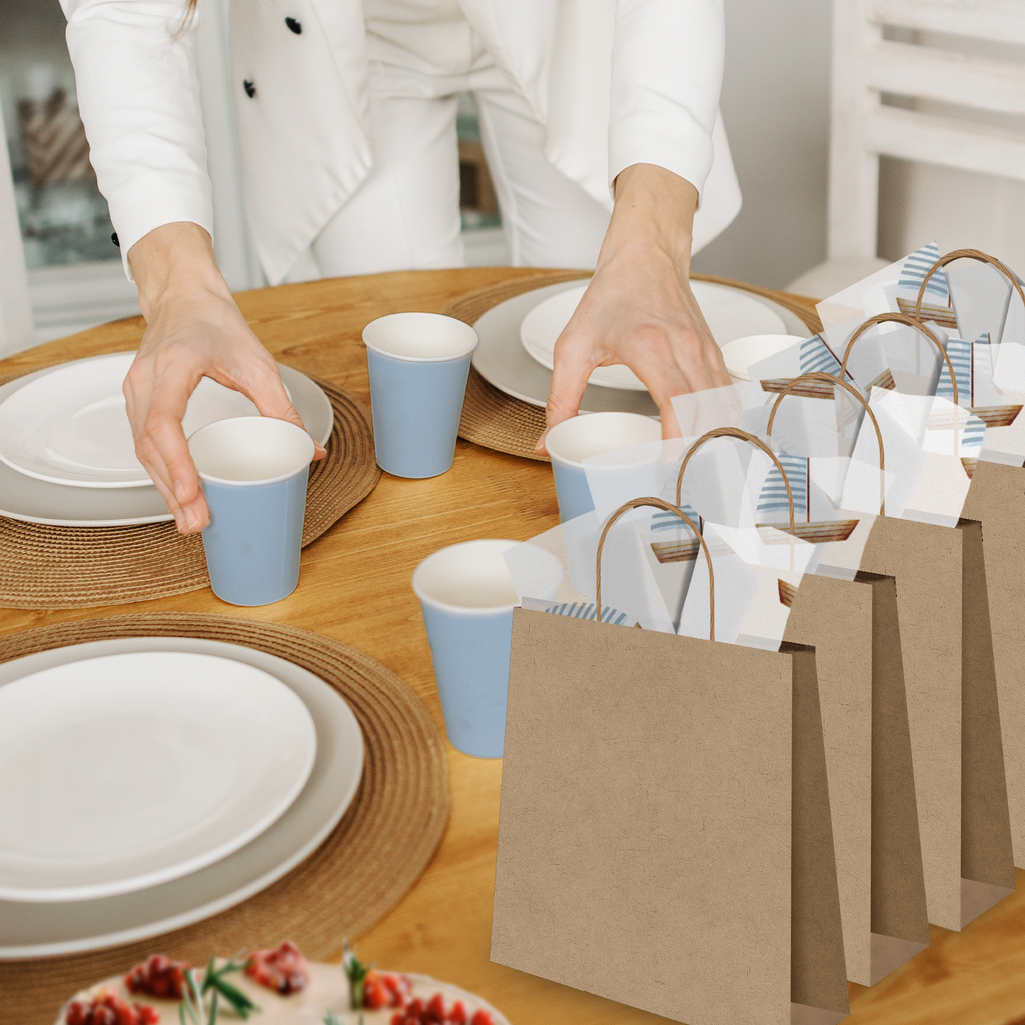 Premium Sailboats Designer Tissue Paper for Gift Bags & Wrapping - Perfect for Birthday, Wedding, and Party Favors