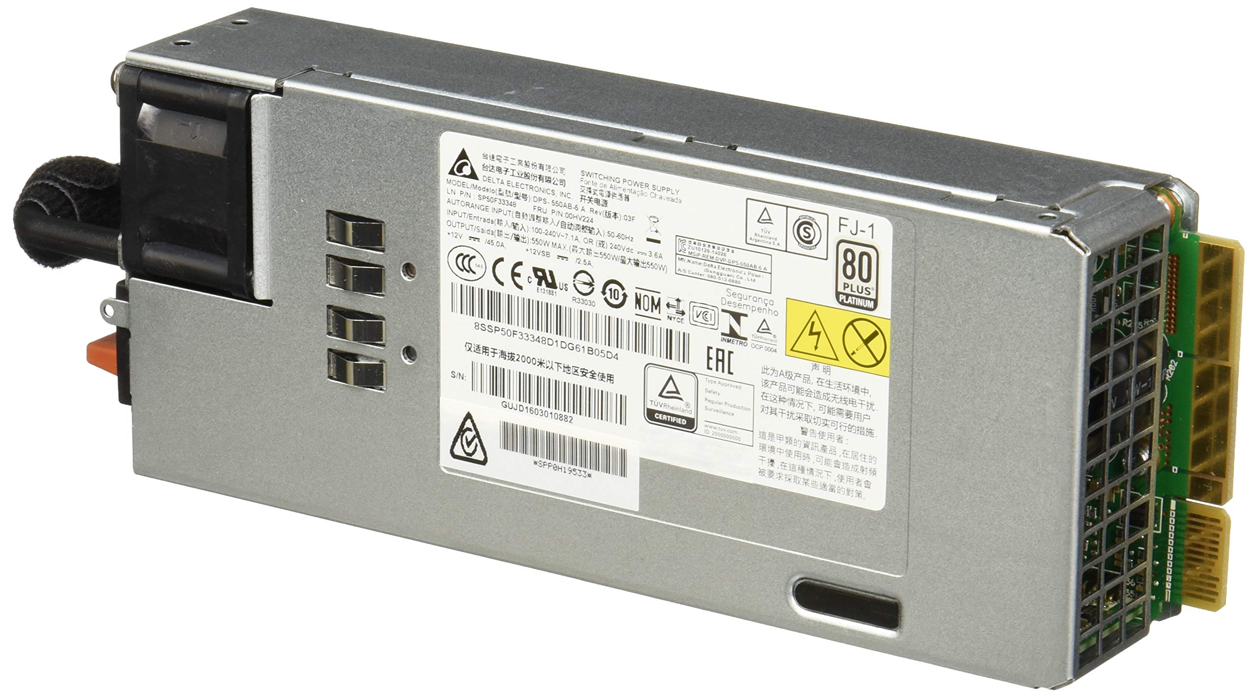 Lenovo 550W Hot-Plug Power Supply Module 4X20F28579 - Reliable Server PSU Replacement for Data Centers & Enterprise IT Equipment