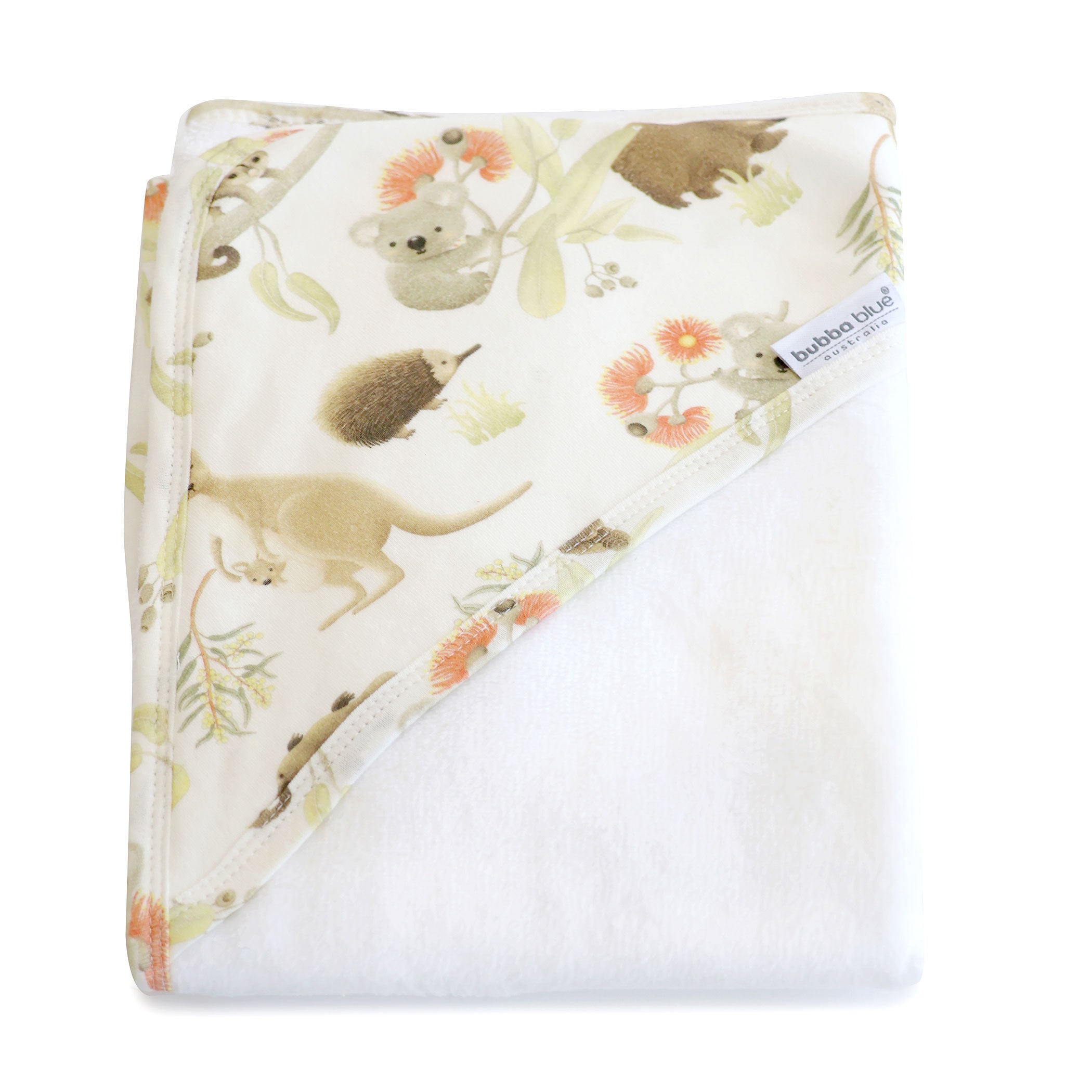 Aussie Animals Hooded Towel for Kids - Soft & Absorbent Baby Bath Towel with Kangaroo & Koala Design - Perfect for Bath Time, Swimming & Beach Outings
