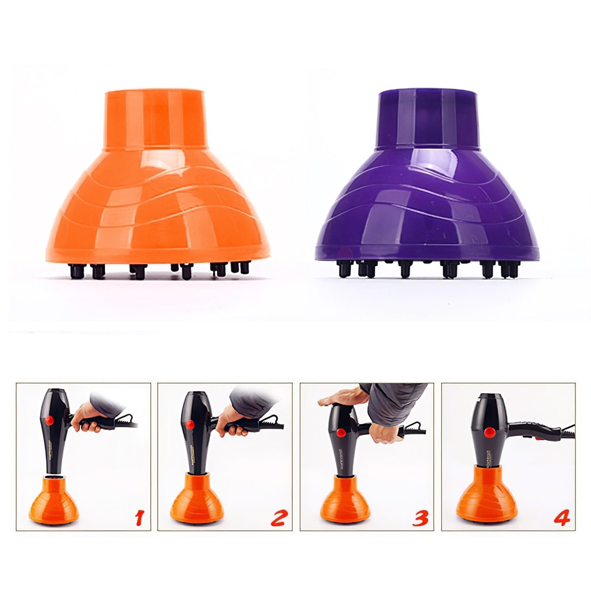 Professional Hair Diffuser for Curly & Wavy Hair - Salon Quality Blow Dryer Attachment - Perfect for Home & Travel Use - Enhances Volume & Reduces Frizz