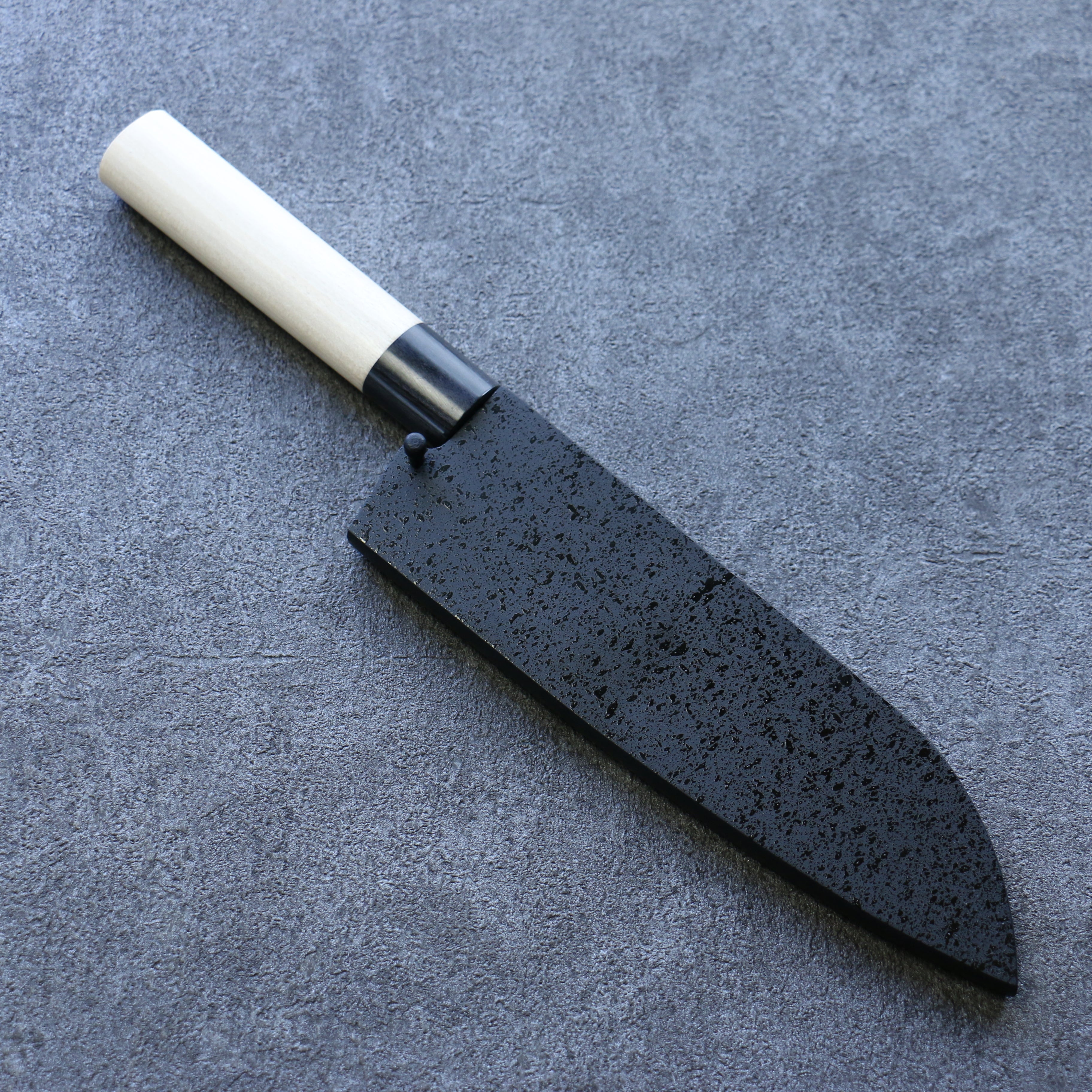 Premium Kuroshime Magnolia Wood Sheath for 165mm Santoku Knife - Handcrafted Plywood Pin Protection - Perfect for Kitchen Storage, Travel & Gift Giving