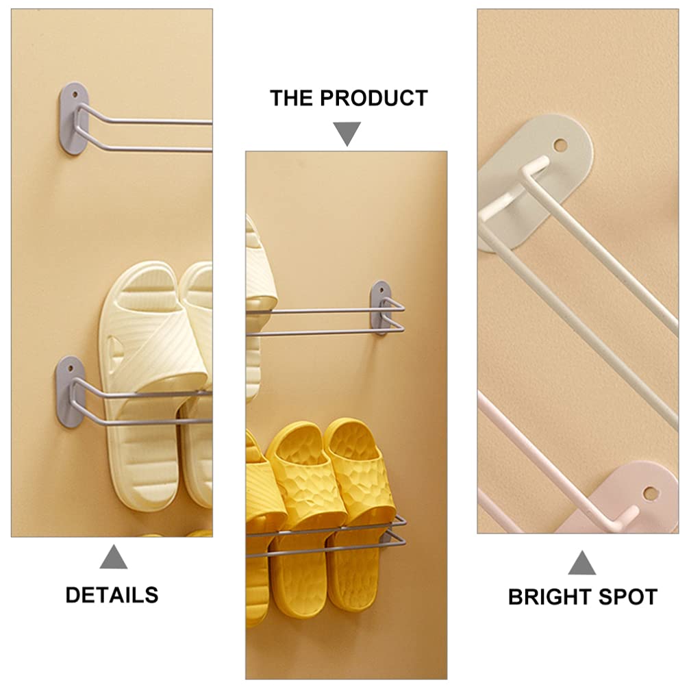 DOITOOL Wall Mounted Shoe Rack - Space Saving Organizer for Closet & Entryway