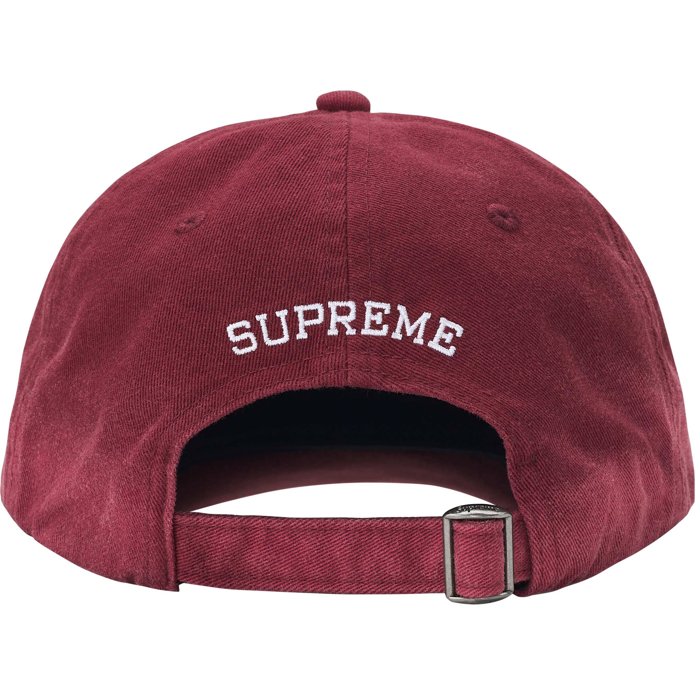 Supreme Leather Applique 6-Panel Maroon Baseball Cap - Stylish Unisex Hat for Men & Women - Perfect for Streetwear, Casual Outfits and Sports Events